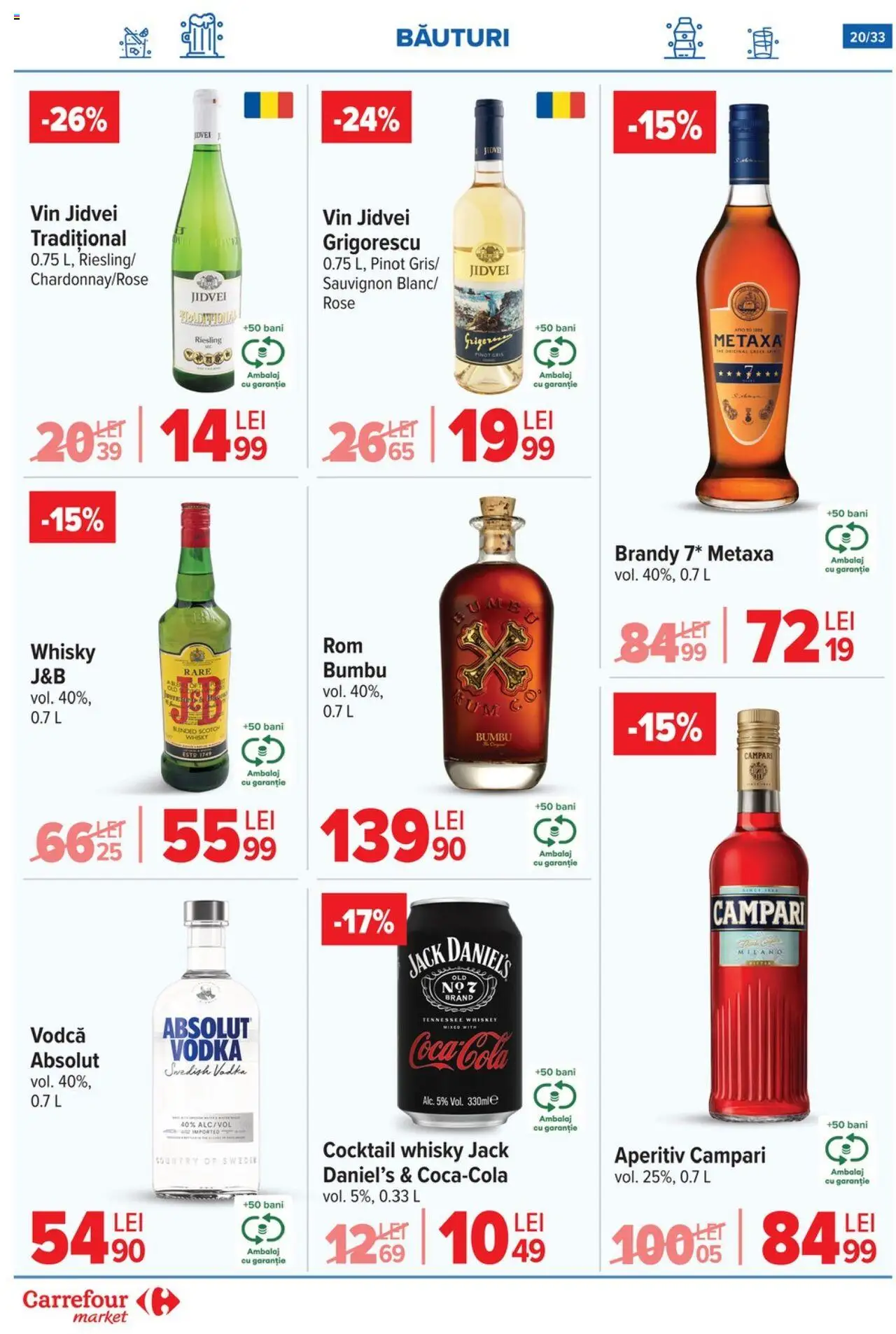 Catalog Carrefour 1 - 13 Octombrie 2025 | Pagina 21 | Produse: Vin, Cocktail, Vodka, Whiskey