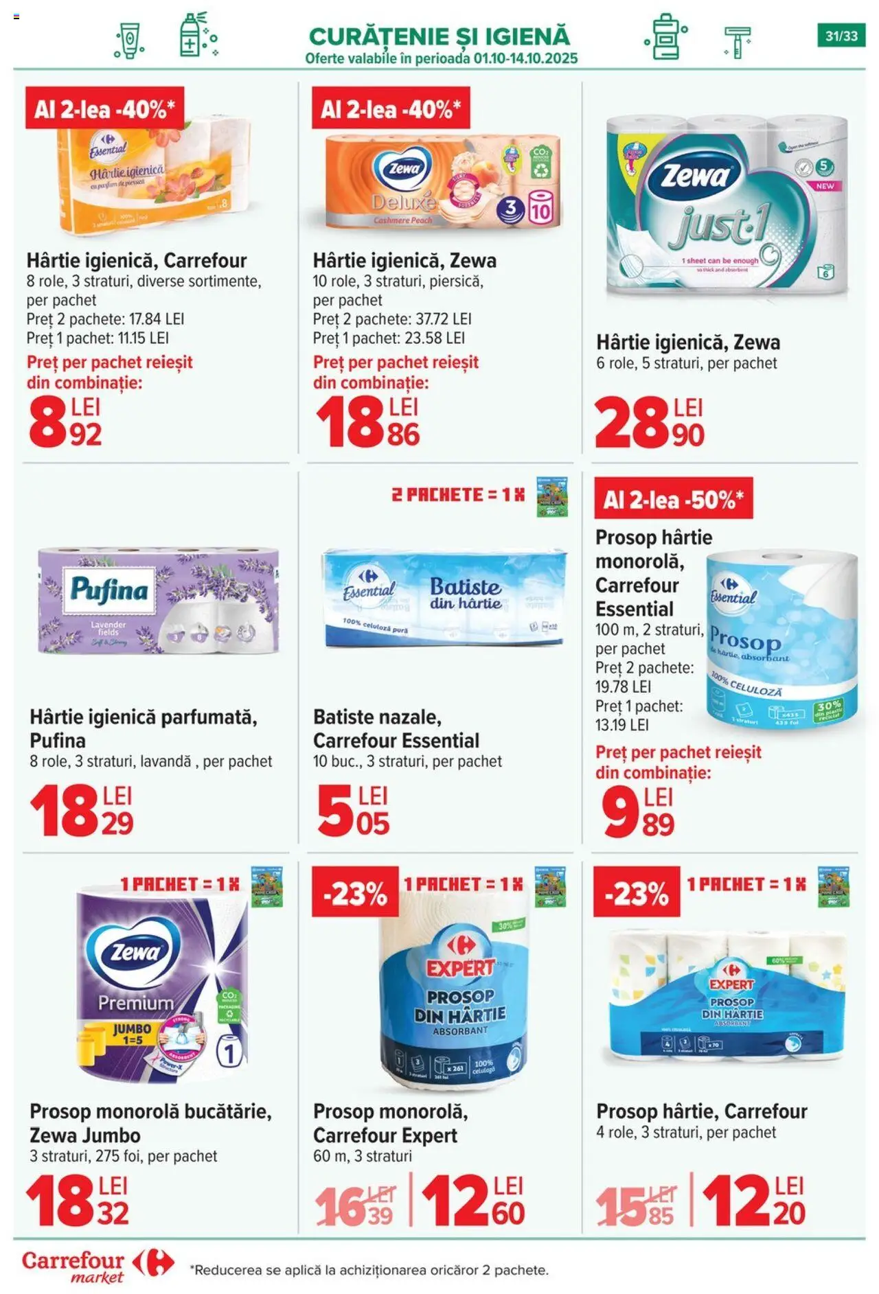 Catalog Carrefour 1 - 13 Octombrie 2025 | Pagina 32 | Produse: Prosop monorolă