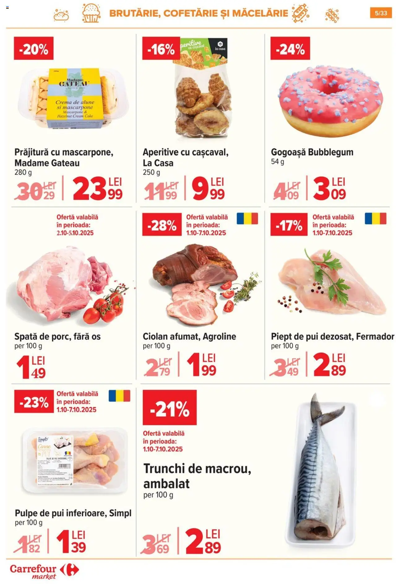 Catalog Carrefour 1 - 13 Octombrie 2025 | Pagina 6 | Produse: Cașcaval, Prăjitură, Cremă, Mascarpone