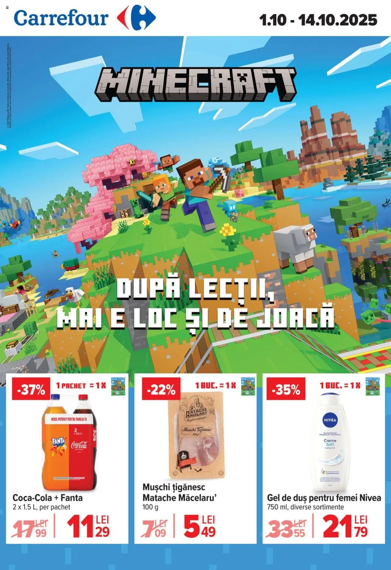 Catalog Carrefour 1 - 13 Octombrie 2025 | Pagina 1 | Produse: Duș, Gel de duș