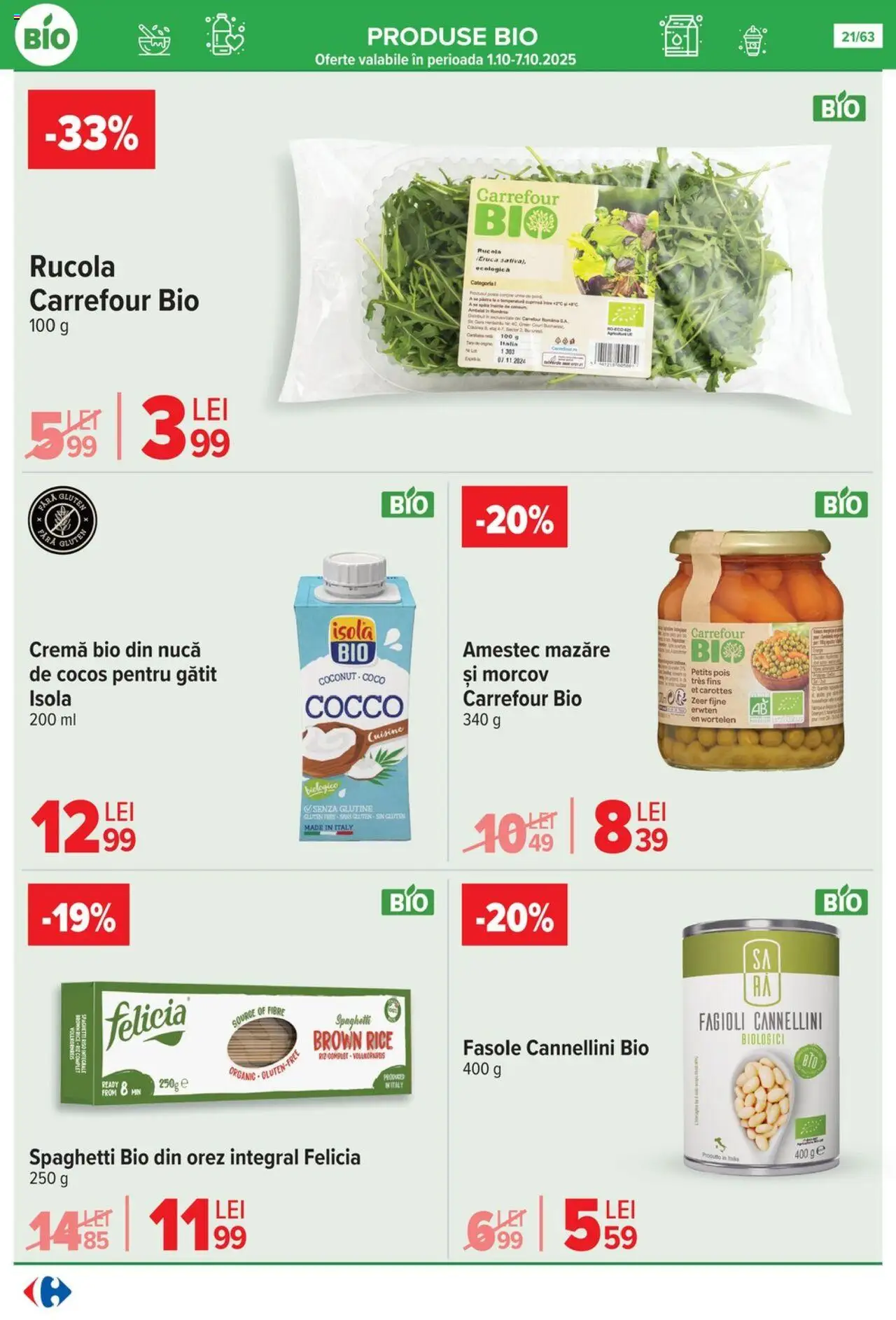Catalog Carrefour 1 - 13 Octombrie 2025 | Pagina 22 | Produse: Mazăre, Pară, Cremă, Orez