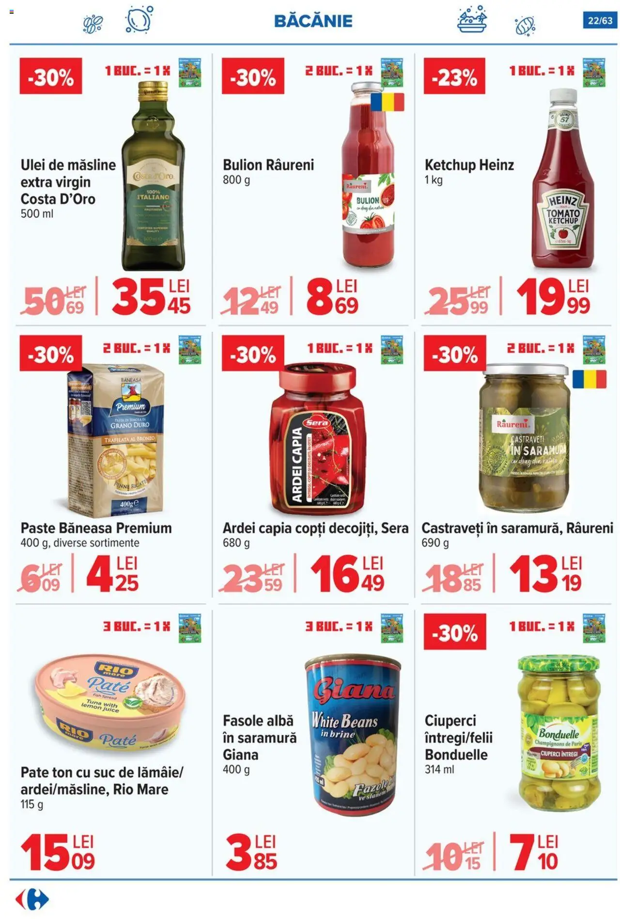 Catalog Carrefour 1 - 13 Octombrie 2025 | Pagina 23 | Produse: Pate, Măsline, Ulei, Fasole albă