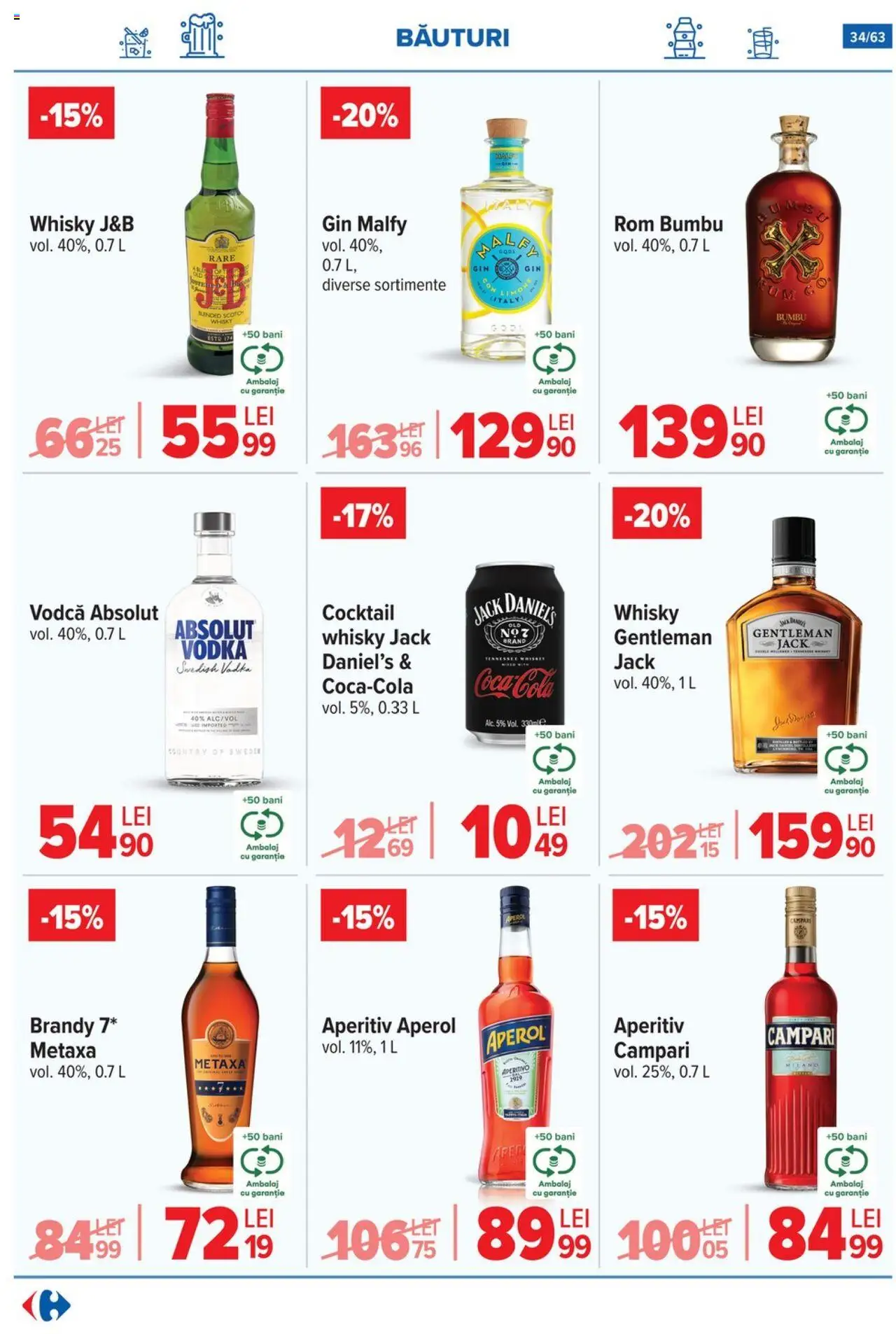 Catalog Carrefour 1 - 13 Octombrie 2025 | Pagina 35 | Produse: Cocktail, Rom, Whiskey, Aperol