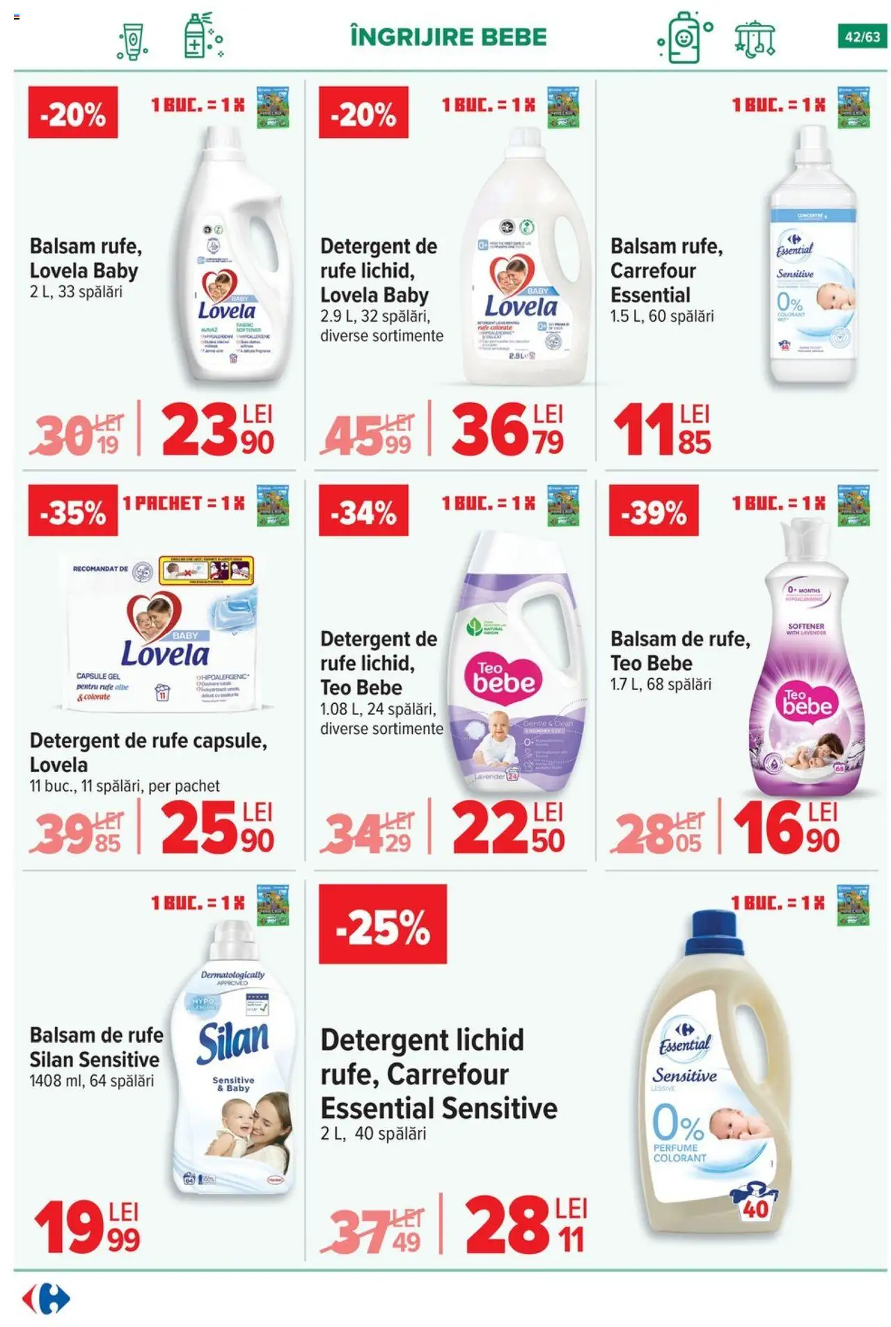 Catalog Carrefour 1 - 13 Octombrie 2025 | Pagina 43 | Produse: Pomelo, Balsam, Detergent, Balsam de rufe