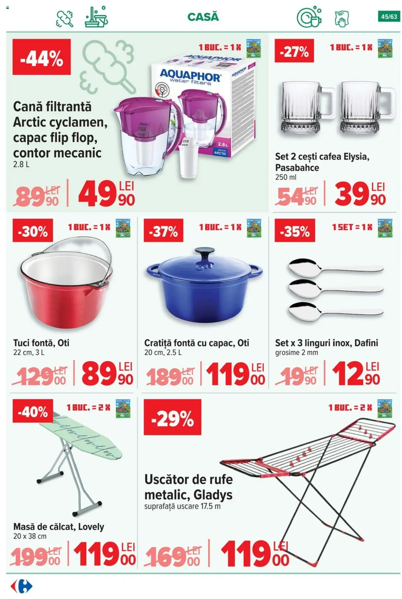 Catalog Carrefour 1 - 13 Octombrie 2025 | Pagina 46 | Produse: Uscător, Cratiță, Linguri, Cafea
