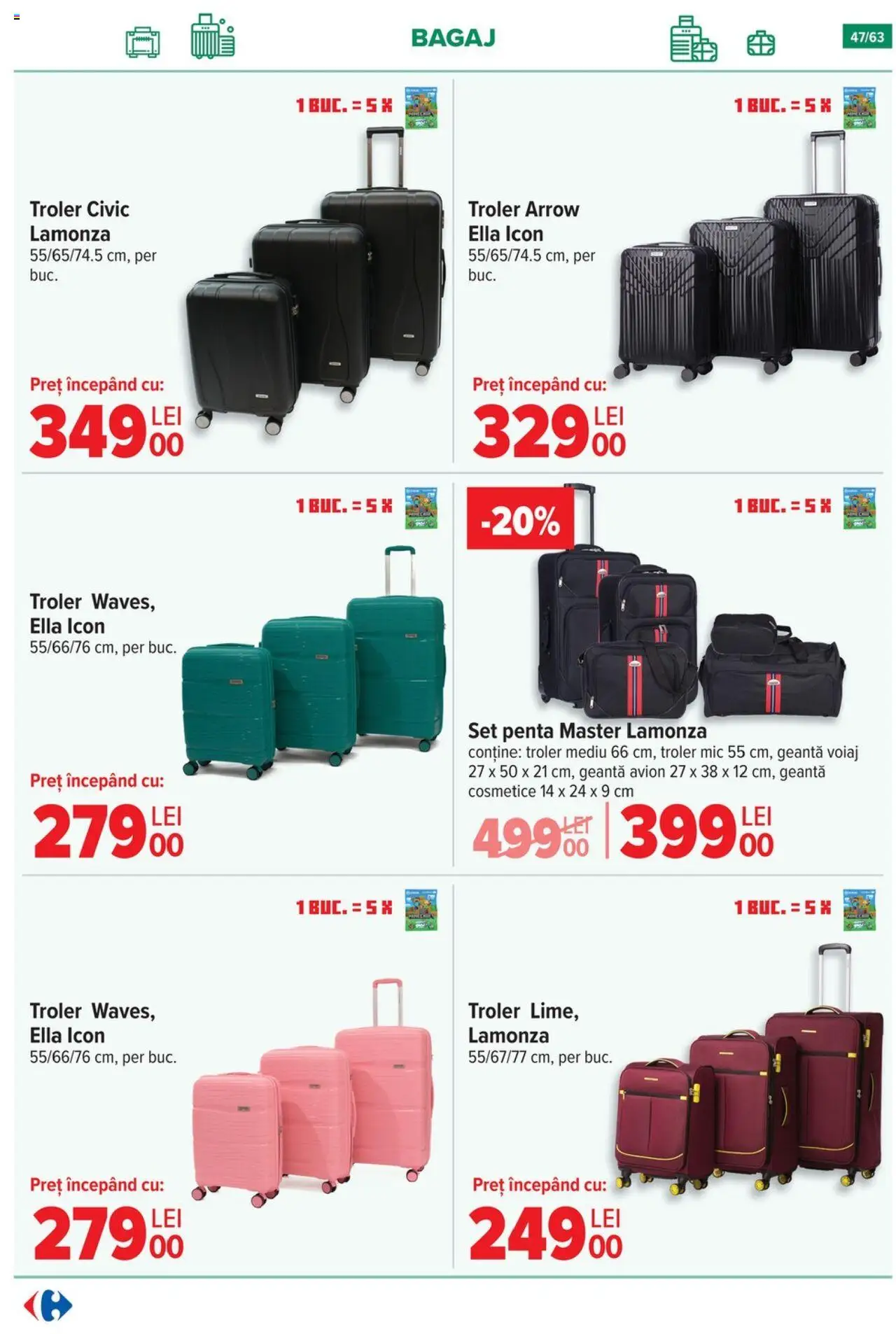 Catalog Carrefour 1 - 13 Octombrie 2025 | Pagina 48 | Produse: Geantă, Geantă voiaj