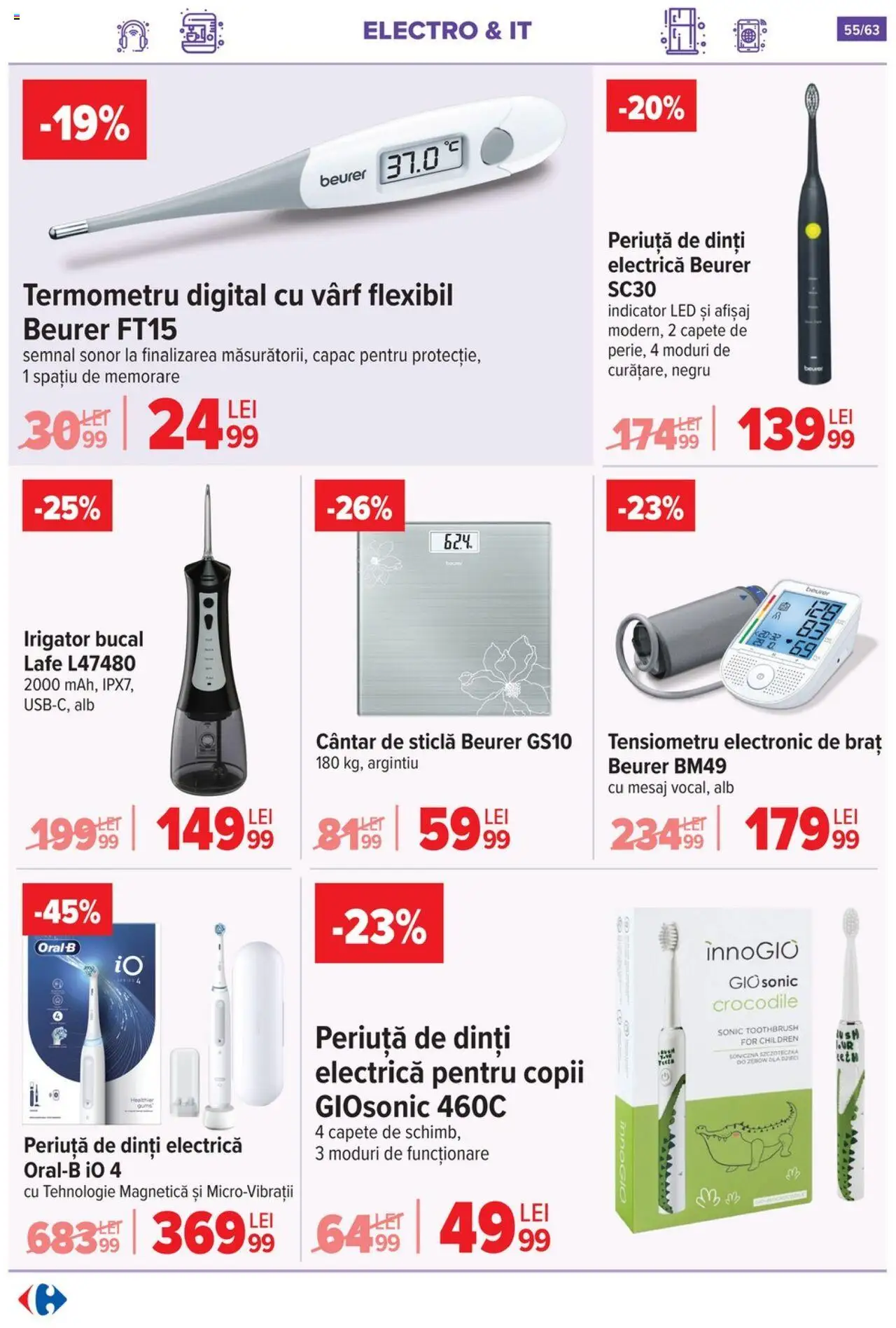 Catalog Carrefour 1 - 13 Octombrie 2025 | Pagina 56 | Produse: Periuță De Dinți Electrică, Cântar, Babak, Periuță de dinți