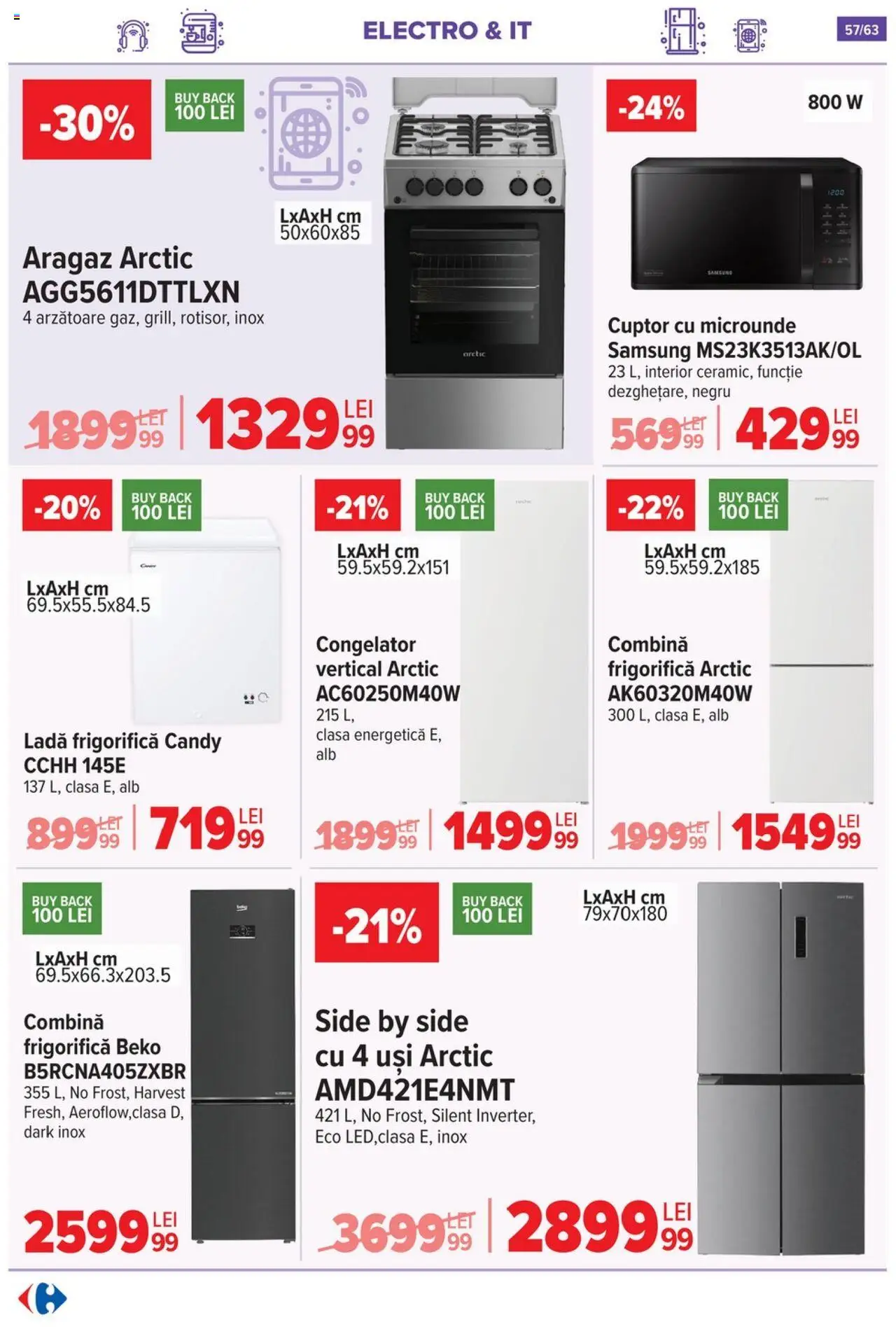 Catalog Carrefour 1 - 13 Octombrie 2025 | Pagina 58 | Produse: Congelator, Cuptor, Aragaz, Ladă frigorifică