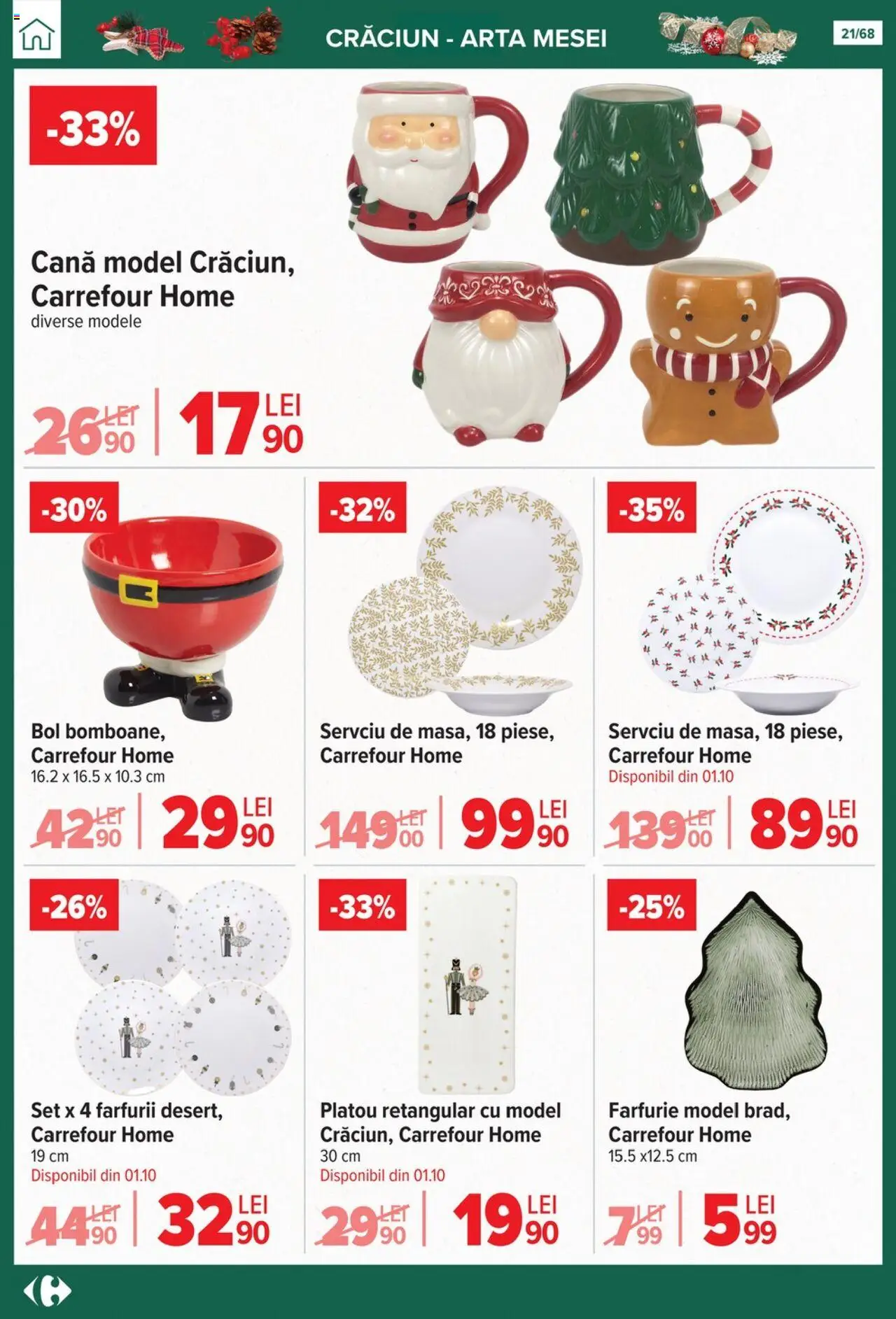 Catalog Carrefour 24 Septembrie - 27 Octombrie 2025 | Pagina 21 | Produse: Bol, Farfurie