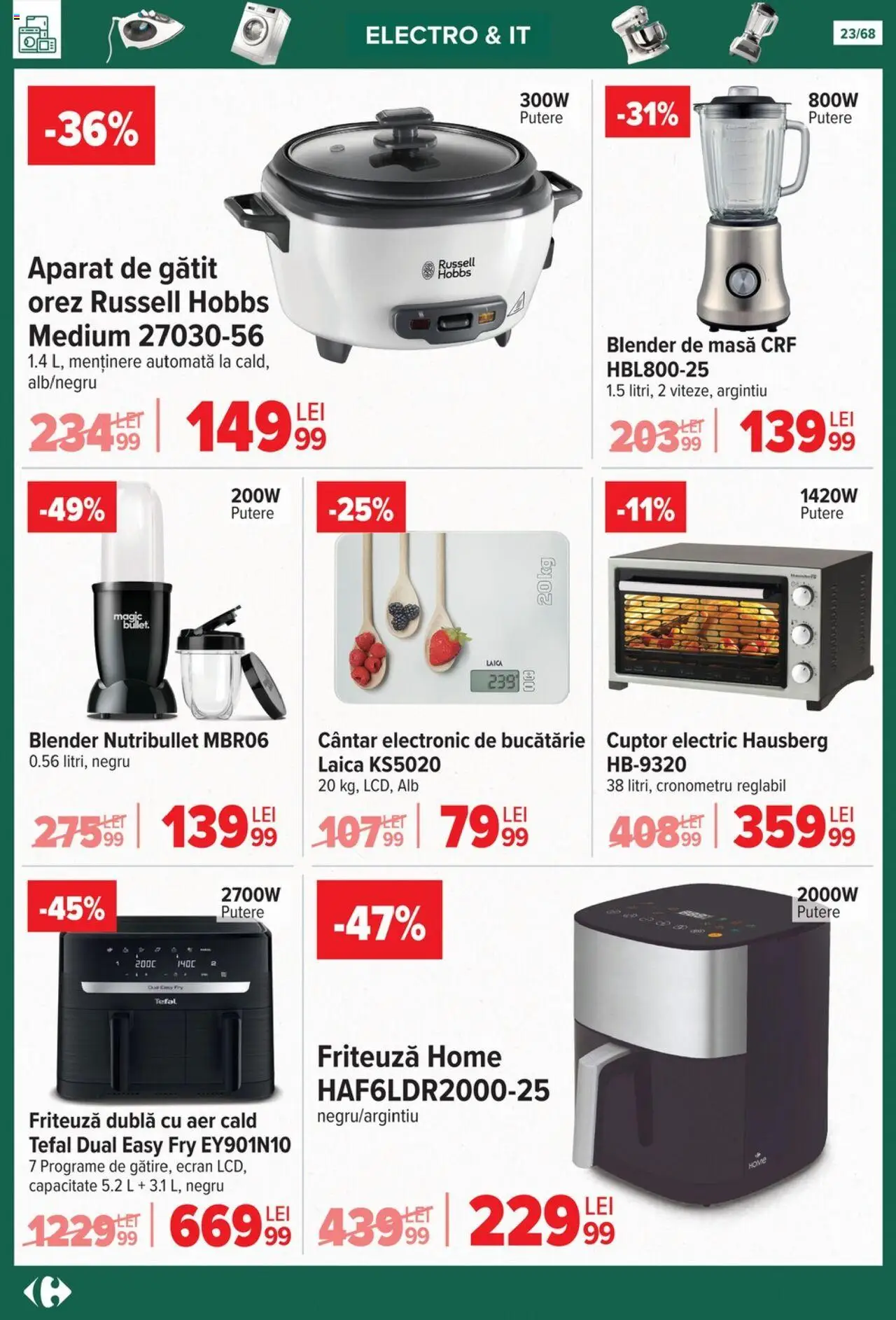 Catalog Carrefour 24 Septembrie - 27 Octombrie 2025 | Pagina 23 | Produse: Cuptor, Masă, Bucătărie, Duș