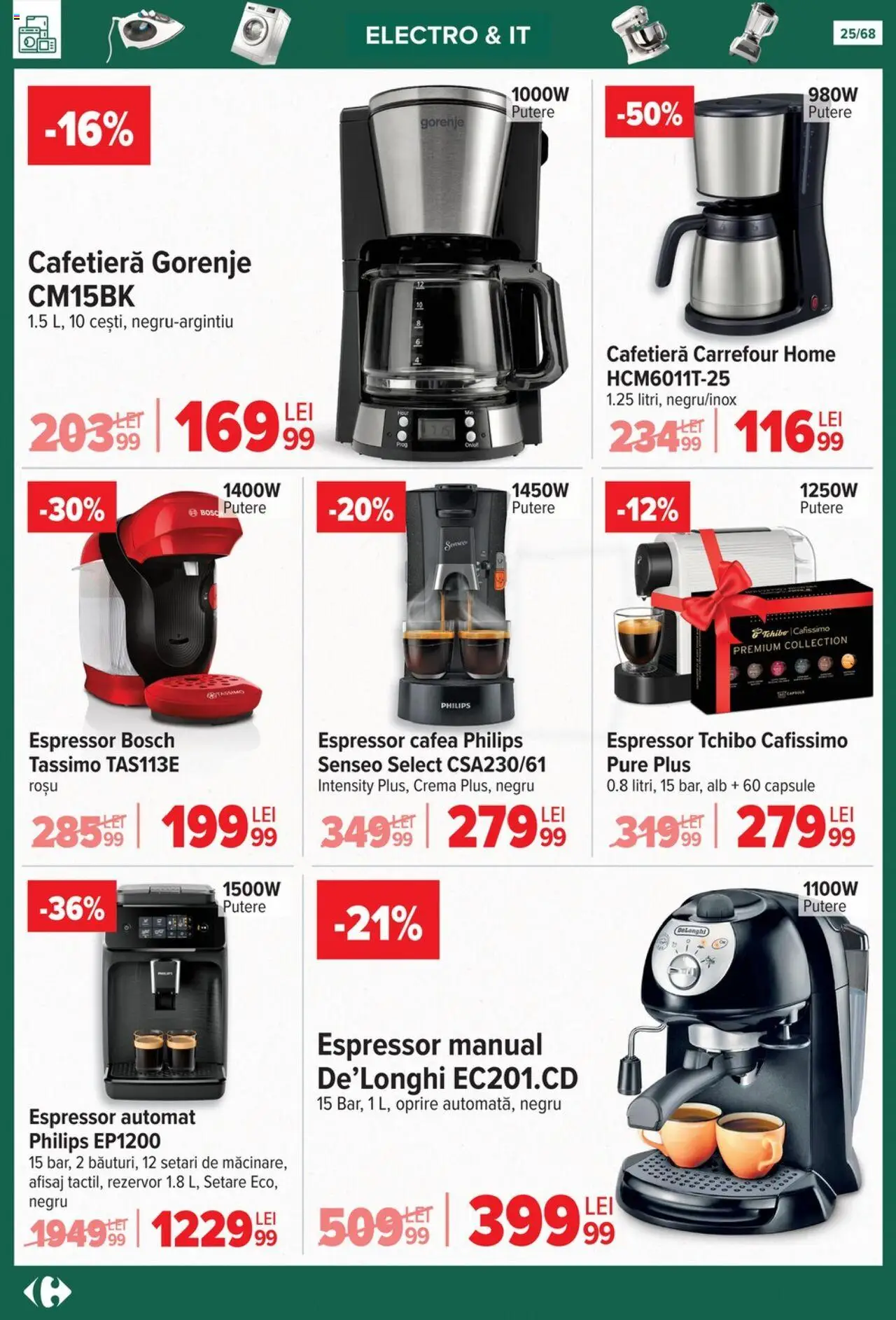 Catalog Carrefour 24 Septembrie - 27 Octombrie 2025 | Pagina 25 | Produse: Espressor, Enginar, Cremă, Cafea