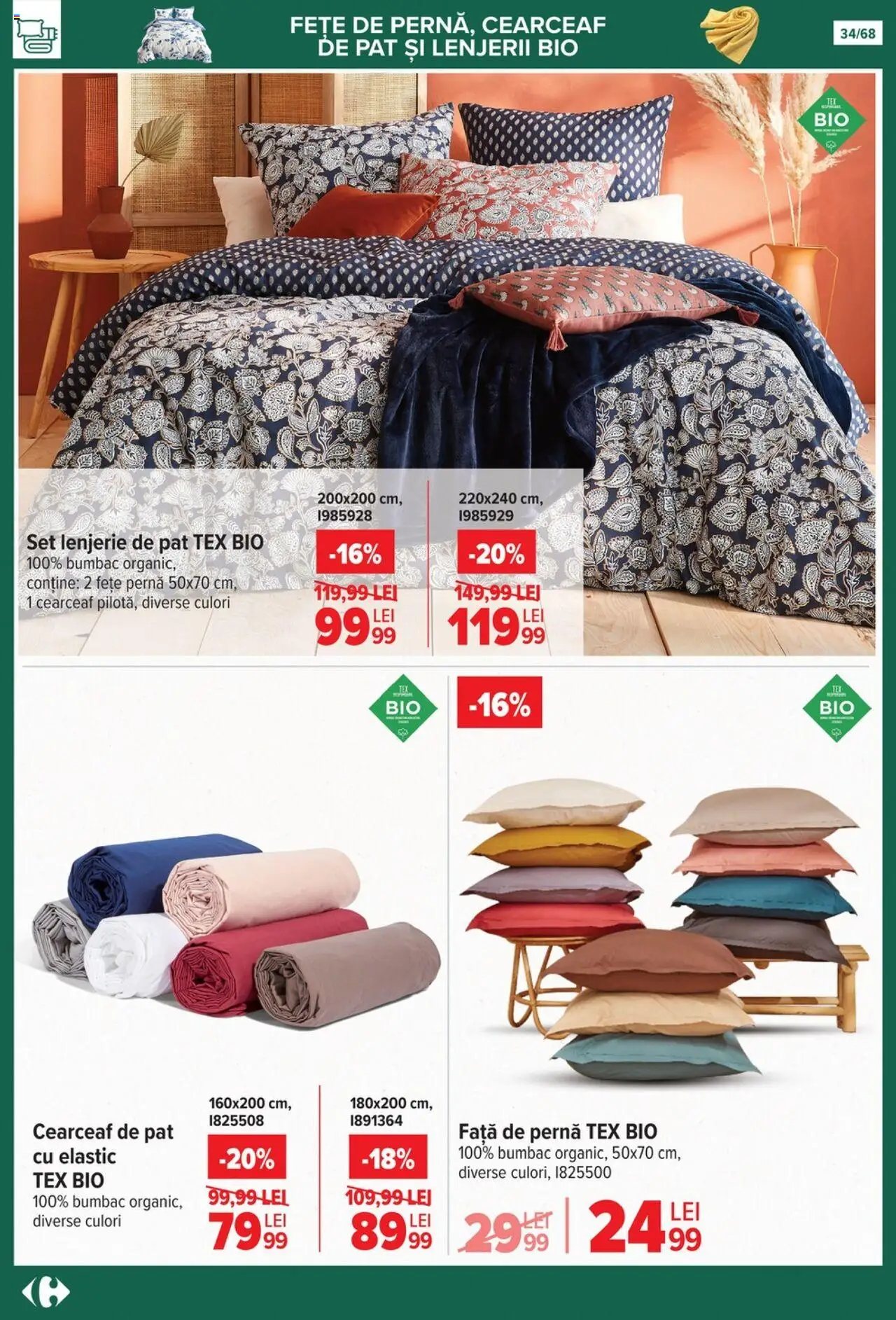 Catalog Carrefour 24 Septembrie - 27 Octombrie 2025 | Pagina 34 | Produse: Şerit ödül, Pat, Lenjerie de pat, Față de pernă