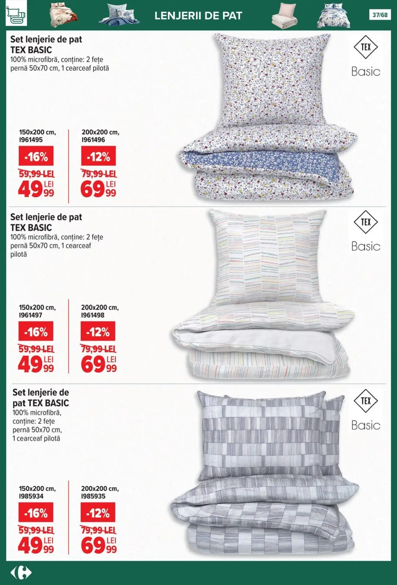 Catalog Carrefour 24 Septembrie - 27 Octombrie 2025 | Pagina 37 | Produse: Pat, Lenjerie de pat, Pernă, Pilotă