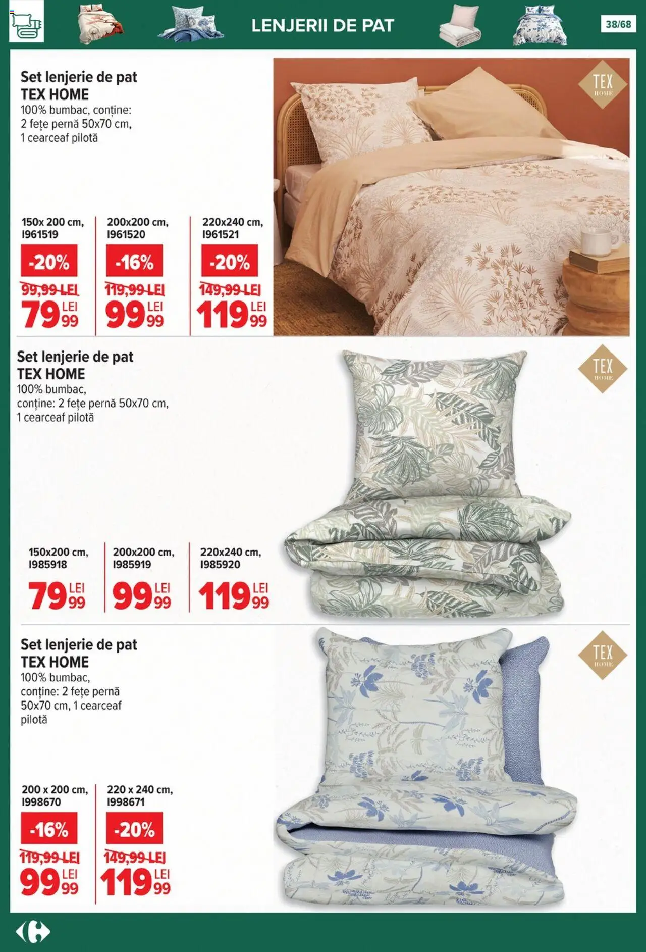 Catalog Carrefour 24 Septembrie - 27 Octombrie 2025 | Pagina 38 | Produse: Pat, Lenjerie de pat, Pernă, Pilotă