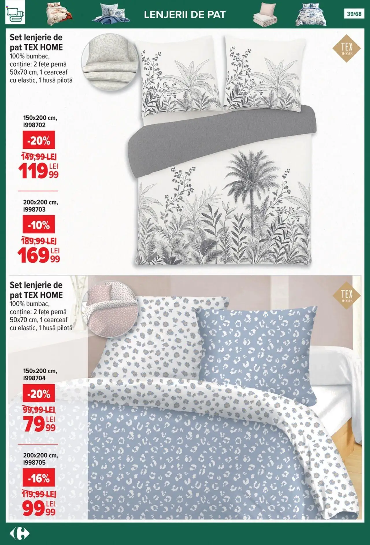 Catalog Carrefour 24 Septembrie - 27 Octombrie 2025 | Pagina 39 | Produse: Pat, Lenjerie de pat, Pernă, Pilotă