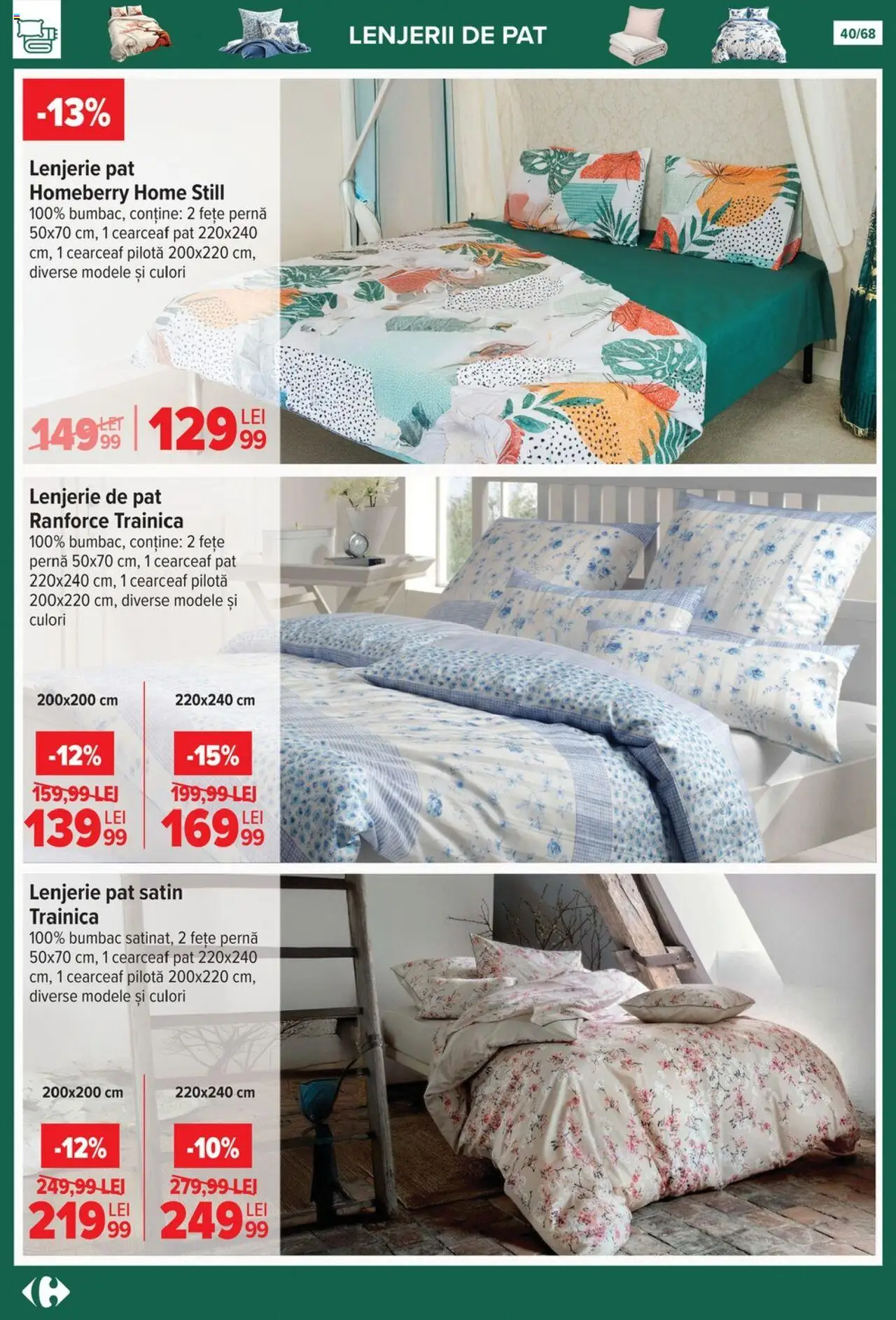 Catalog Carrefour 24 Septembrie - 27 Octombrie 2025 | Pagina 40 | Produse: Pat, Lenjerie de pat, Pernă, Pilotă