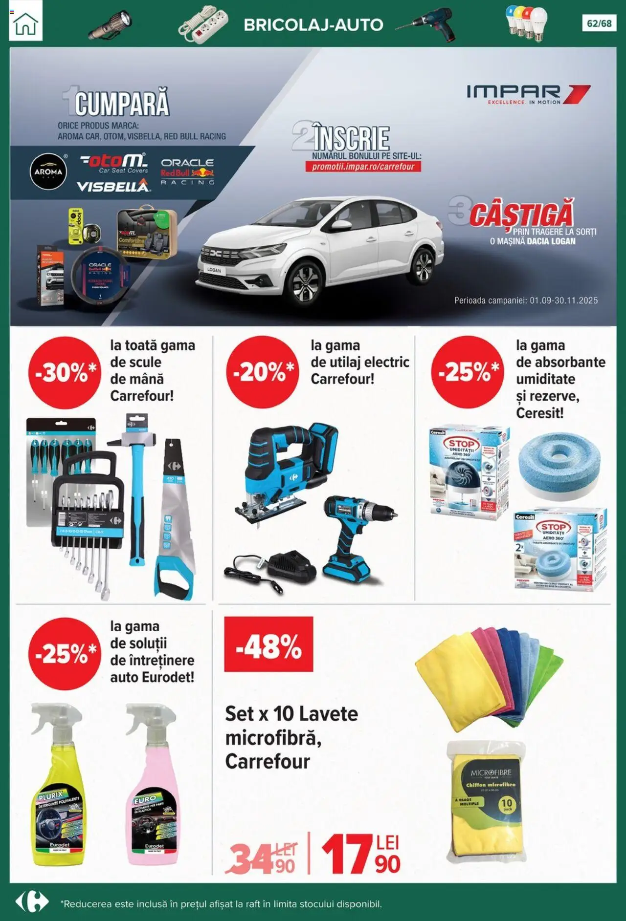 Catalog Carrefour 24 Septembrie - 27 Octombrie 2025 | Pagina 62 | Produse: Raft, Köpek Sabunu, Lavete, Absorbante