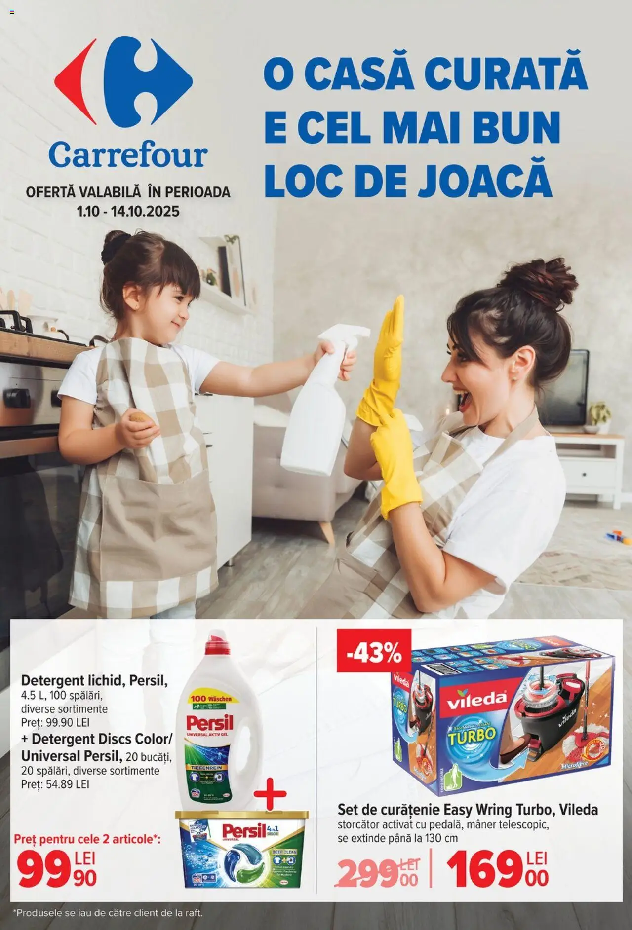 Catalog Carrefour 1 - 13 Octombrie 2025 | Pagina 1 | Produse: Pomelo, Storcător, Mâner, Detergent