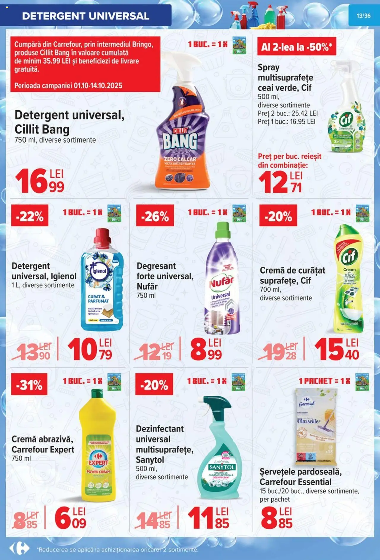 Catalog Carrefour 1 - 13 Octombrie 2025 | Pagina 14 | Produse: Cremă, Ceai, Detergent