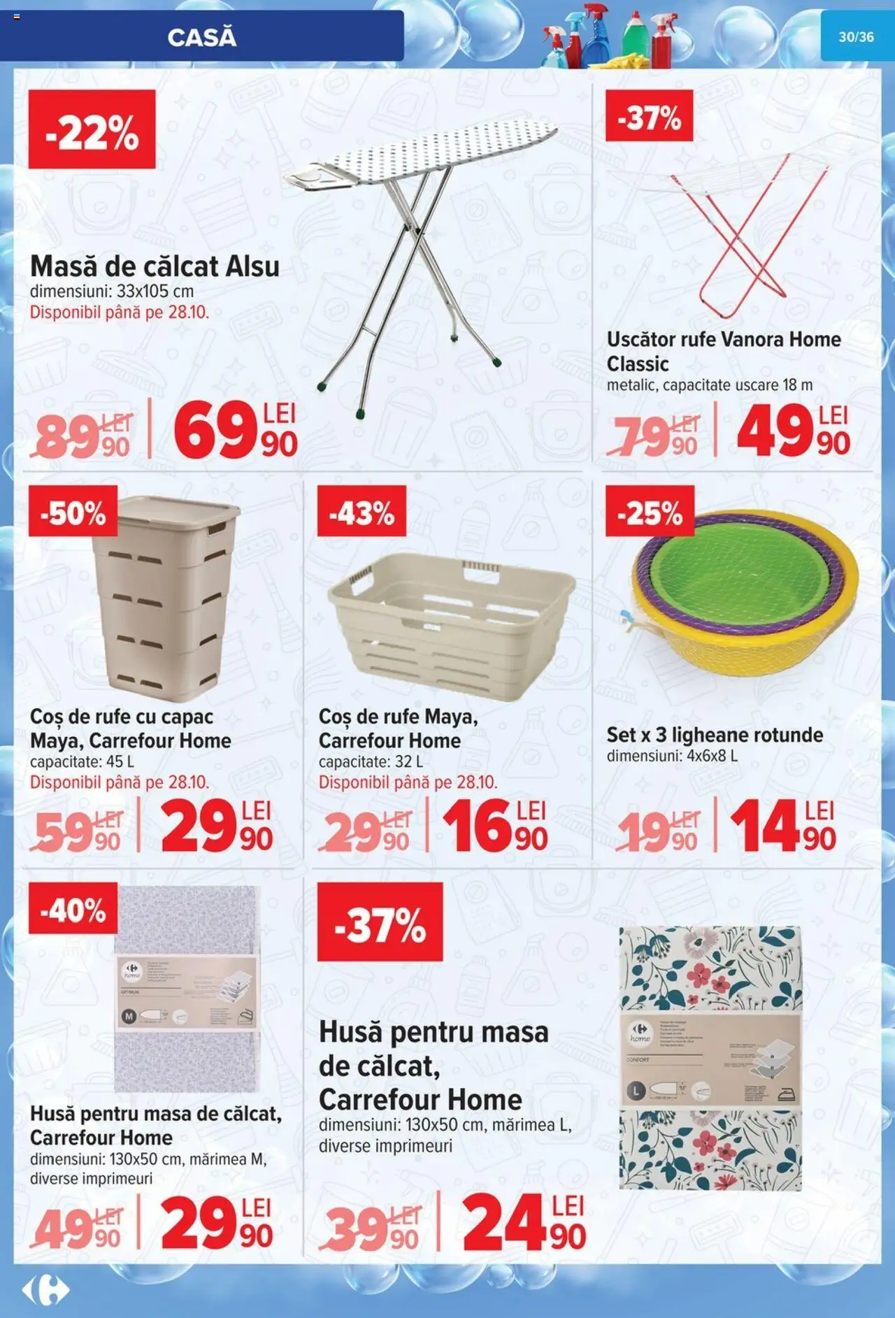 Catalog Carrefour 1 - 13 Octombrie 2025 | Pagina 31 | Produse: Uscător, Uscător rufe, Masă, Masă de călcat