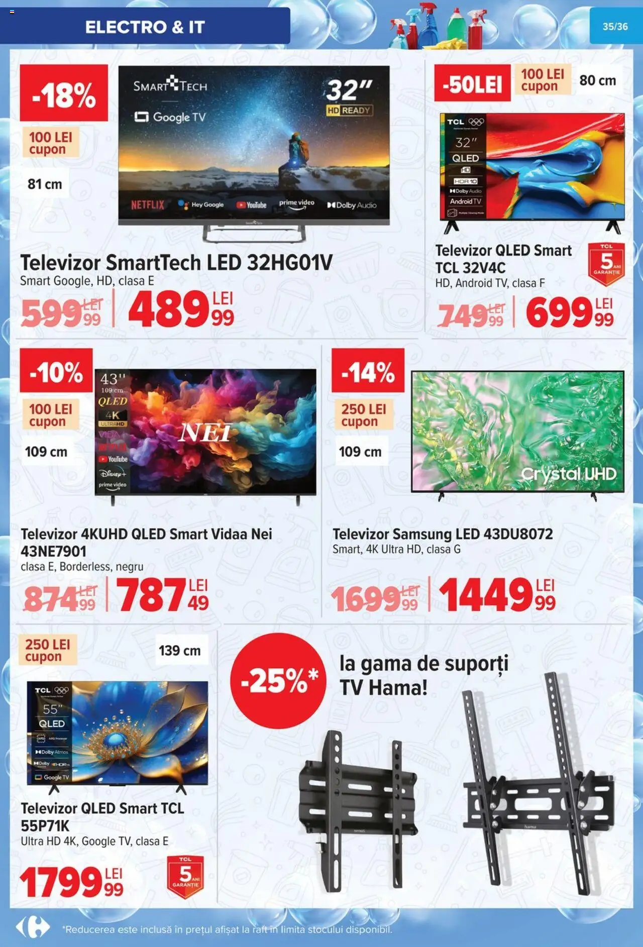 Catalog Carrefour 1 - 13 Octombrie 2025 | Pagina 36 | Produse: Televizor, Video, Audio, Raft