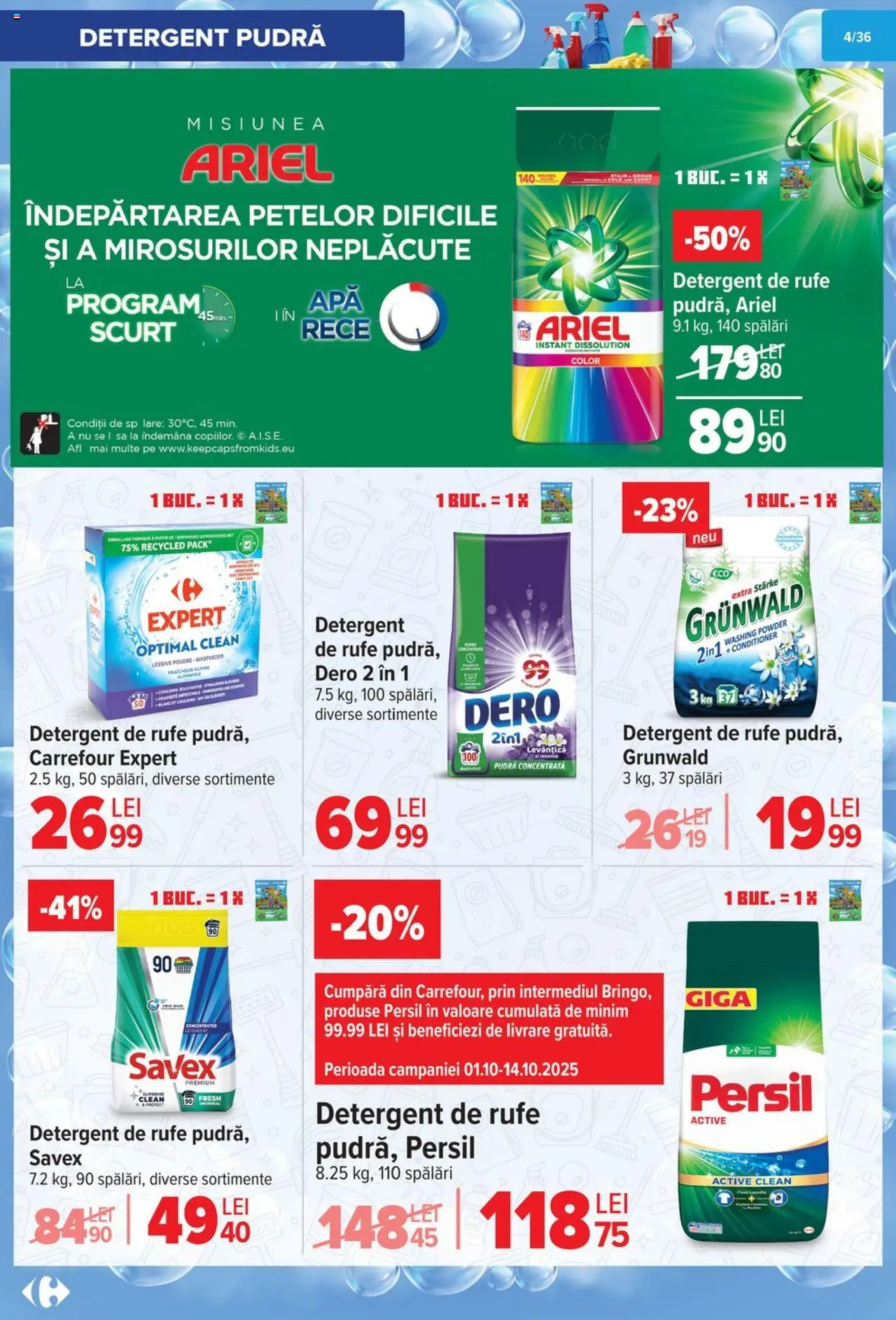 Catalog Carrefour 1 - 13 Octombrie 2025 | Pagina 5 | Produse: Pomelo, Pudră, Detergent, Îndepărtarea petelor
