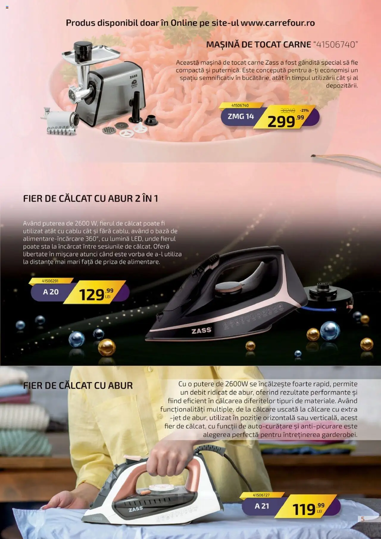 Catalog Carrefour 23 Septembrie - 26 Octombrie 2025 | Pagina 5 | Produse: Tavuk suyu, Fier de călcat, Cablu, Priză