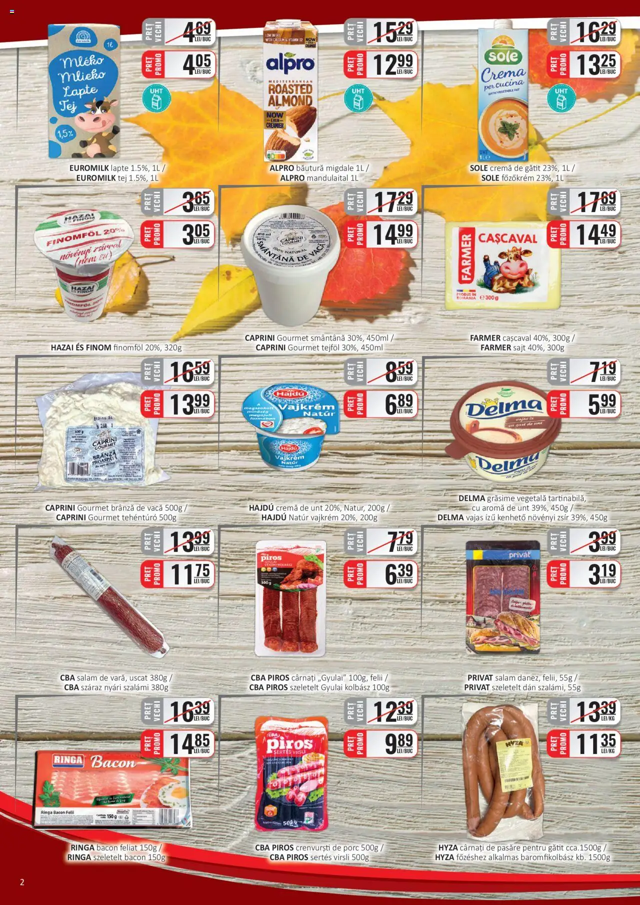 Catalog CBA 1 - 14 Octombrie 2025 | Pagina 2 | Produse: Cașcaval, Migdale, Smântână, Brânză De Vacă