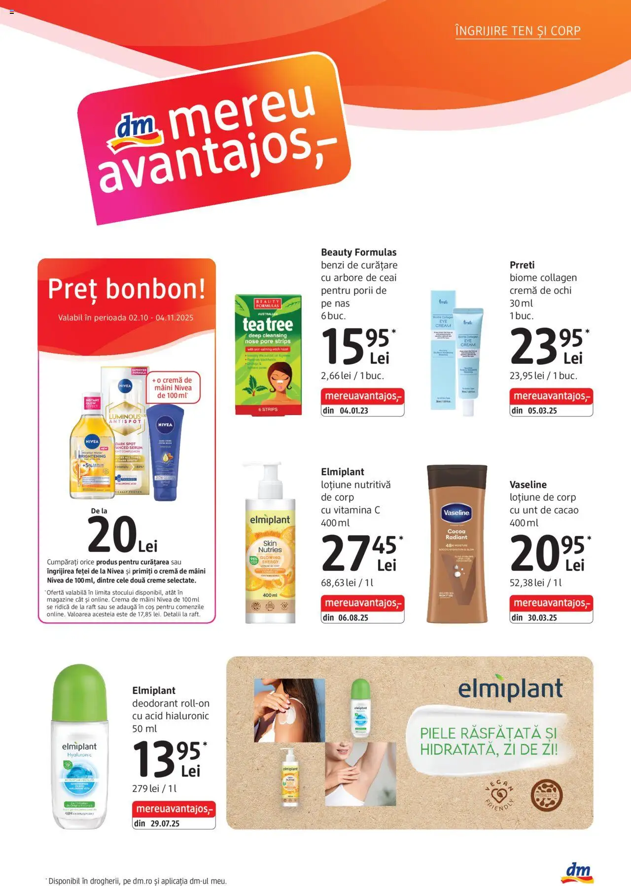 Catalog DM Drogerie Markt 2 Octombrie - 3 Noiembrie 2025 | Pagina 15 | Produse: Body, Unt, Cremă de mâini, Cacao