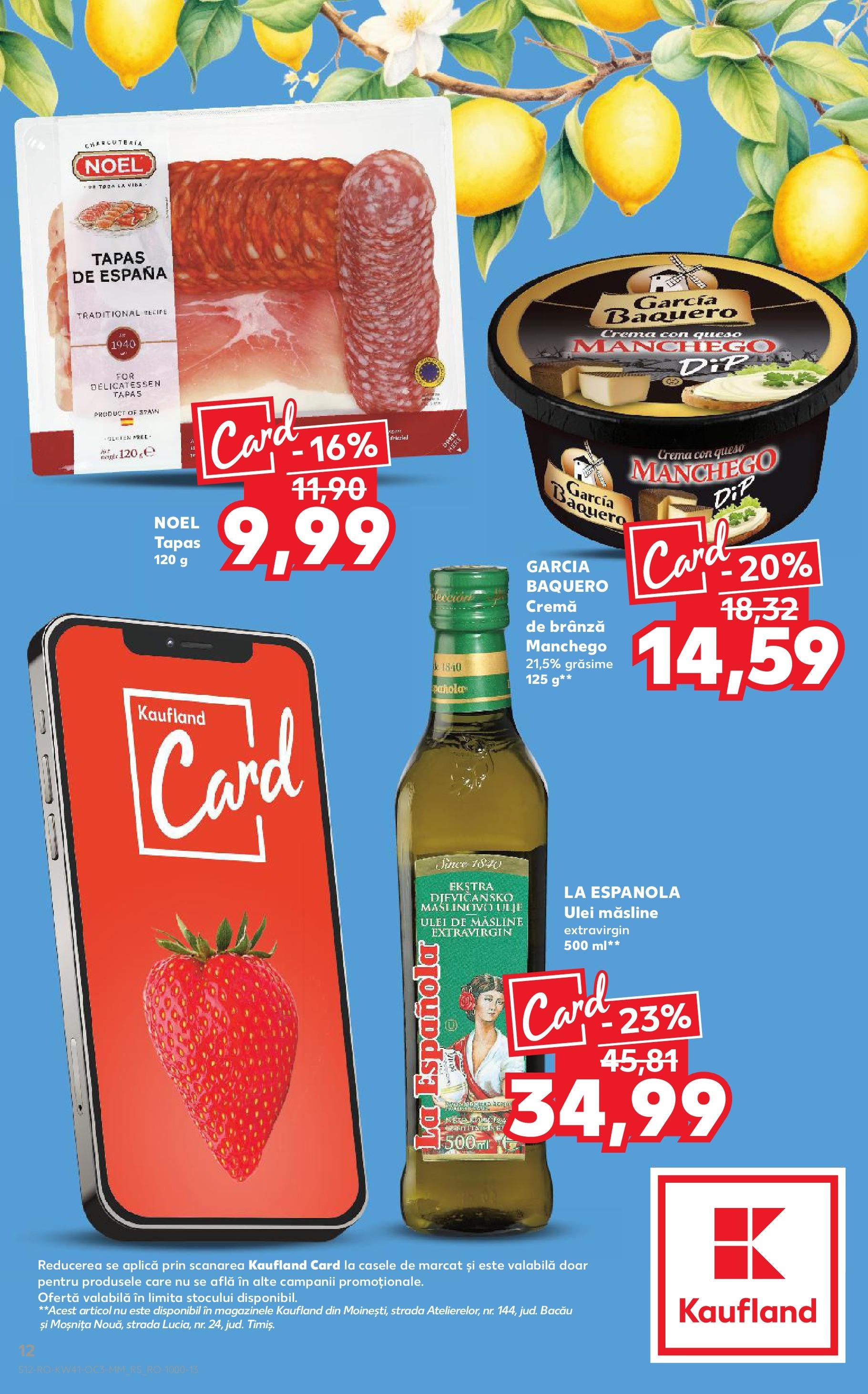 Catalog Kaufland 8 - 13 Octombrie 2025 | Pagina 12 | Produse: Măsline, Brânză, Cremă, Ulei