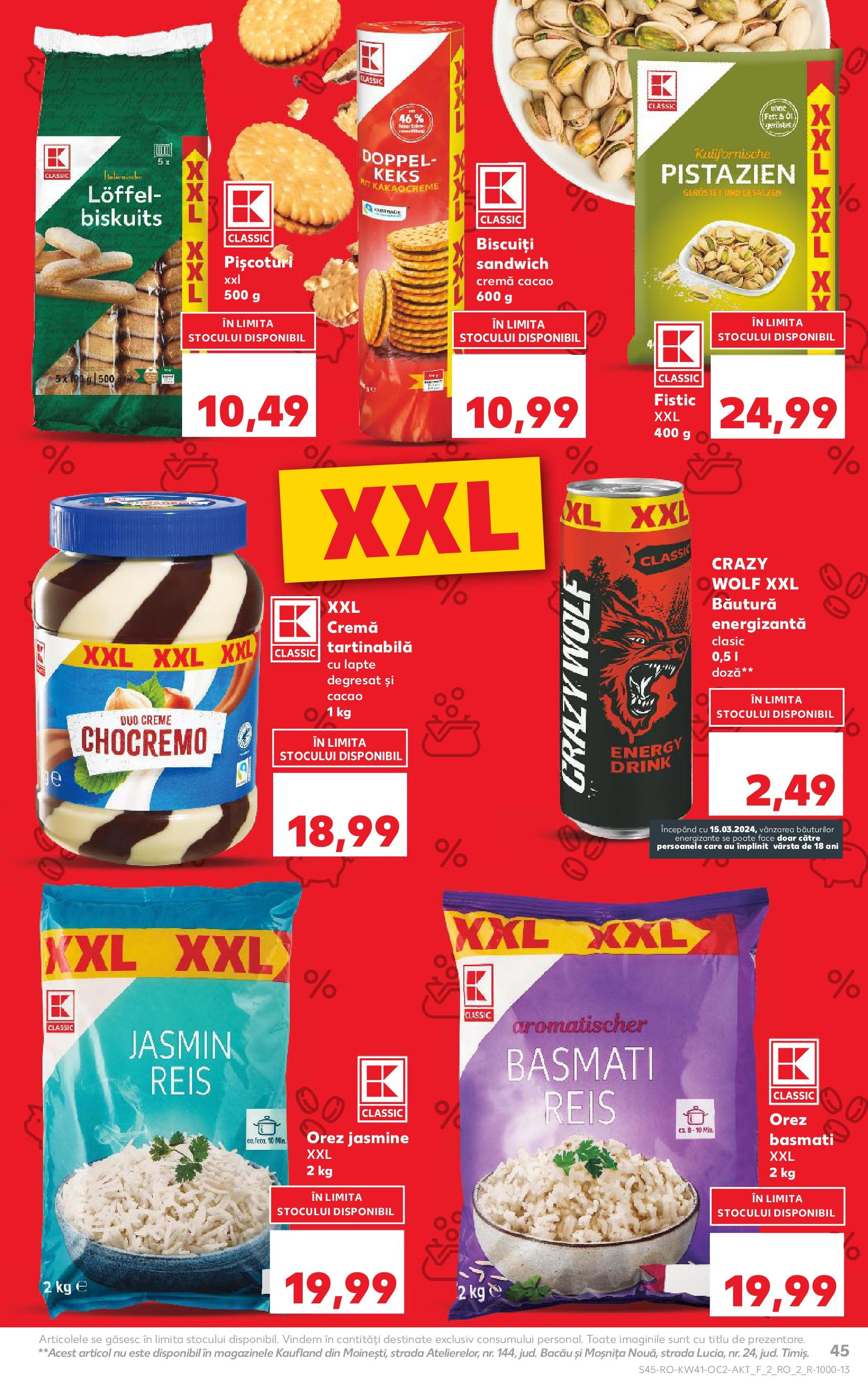 Catalog Kaufland 8 - 13 Octombrie 2025 | Pagina 45 | Produse: Lapte, Fistic, Cremă tartinabilă, Biscuiți