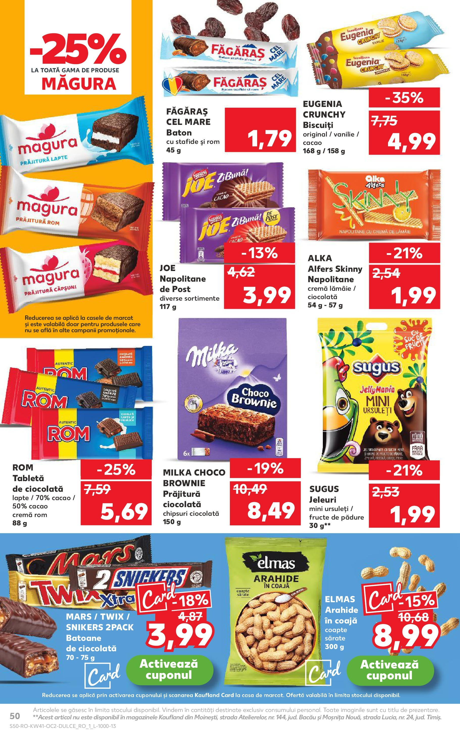 Catalog Kaufland 8 - 13 Octombrie 2025 | Pagina 50 | Produse: Tabletă, Cremă, Biscuiți, Jeleuri