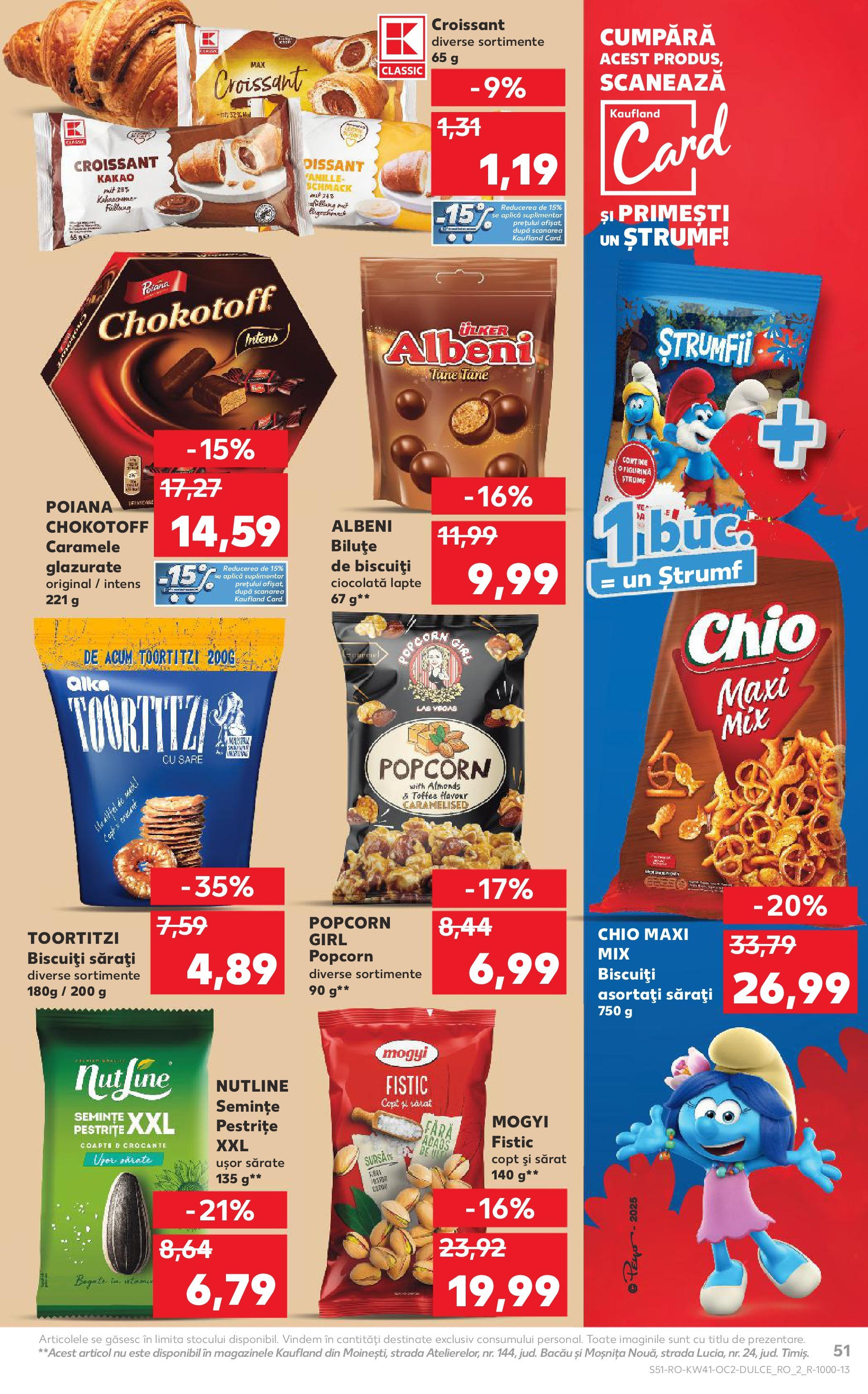 Catalog Kaufland 8 - 13 Octombrie 2025 | Pagina 51 | Produse: Fistic, Biscuiți, Sare, Caramele