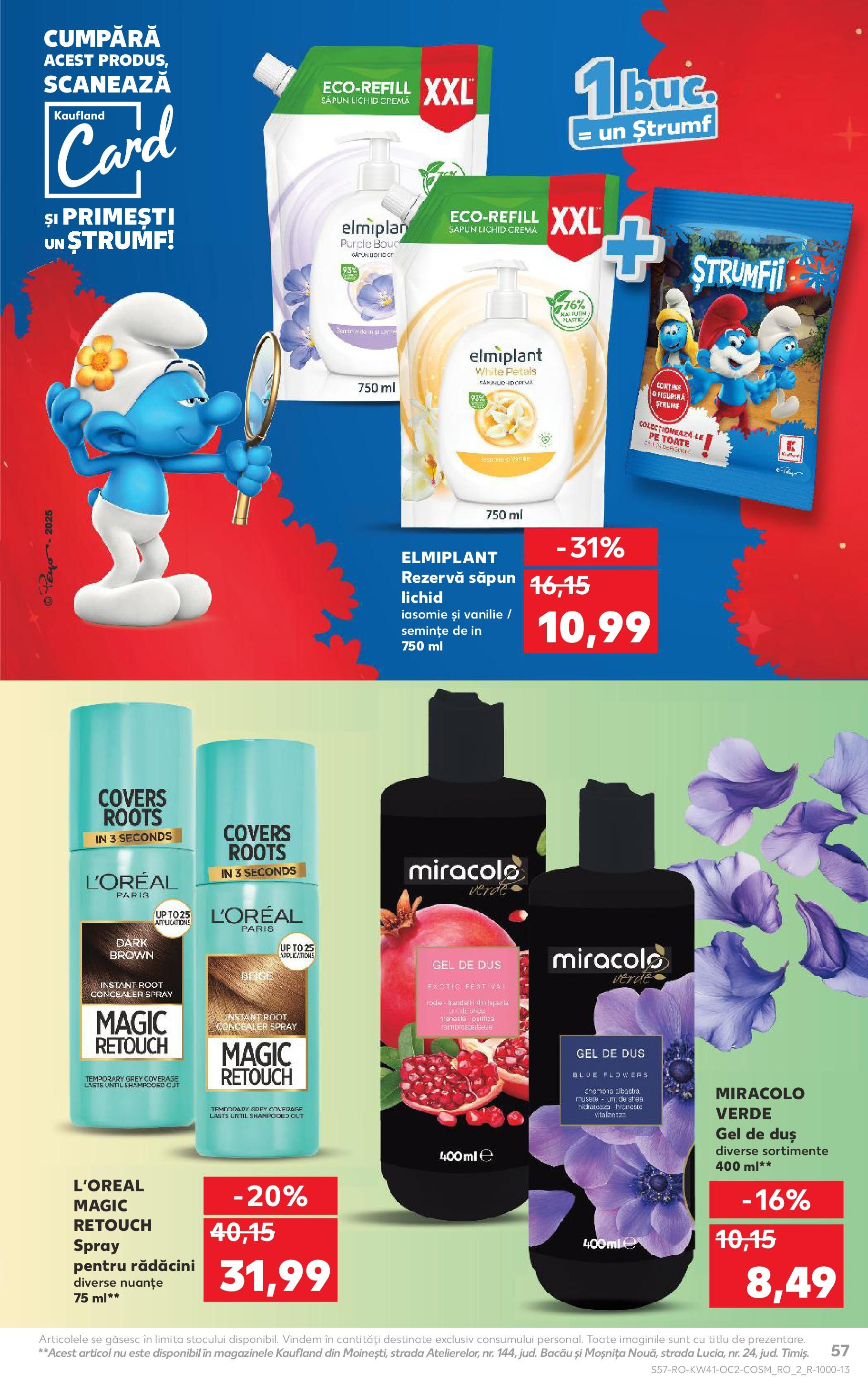 Catalog Kaufland 8 - 13 Octombrie 2025 | Pagina 57 | Produse: Semințe, Gel de duș, Săpun lichid, Rezervă săpun