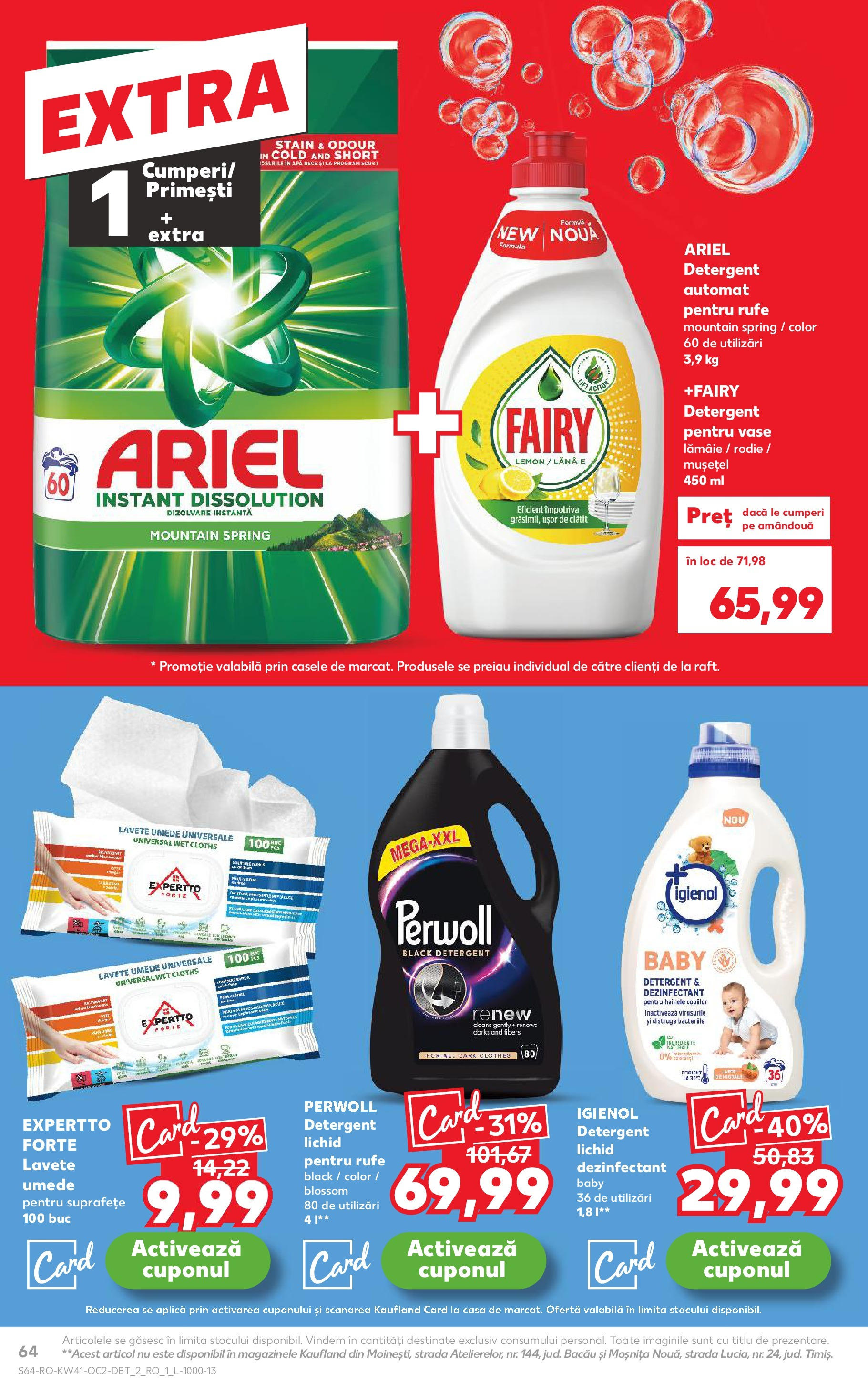 Catalog Kaufland 8 - 13 Octombrie 2025 | Pagina 64 | Produse: Kedi Ödül Oyuncakları, Detergent, Lavete, Lămâie