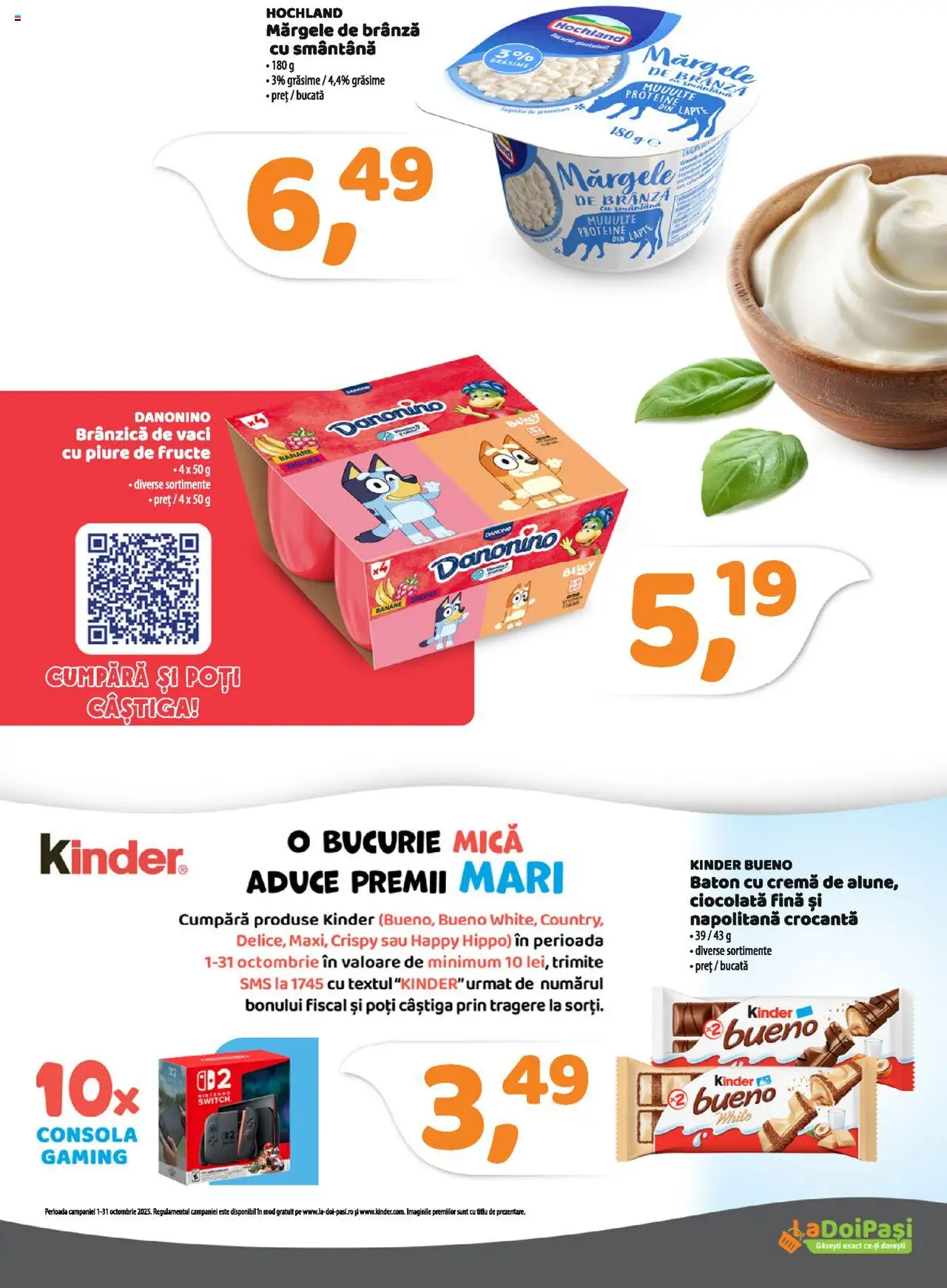 Catalog La Doi Pași 1 - 30 Octombrie 2025 | Pagina 2 | Produse: Zmeură, Brânză, Ciocolată, Fructe