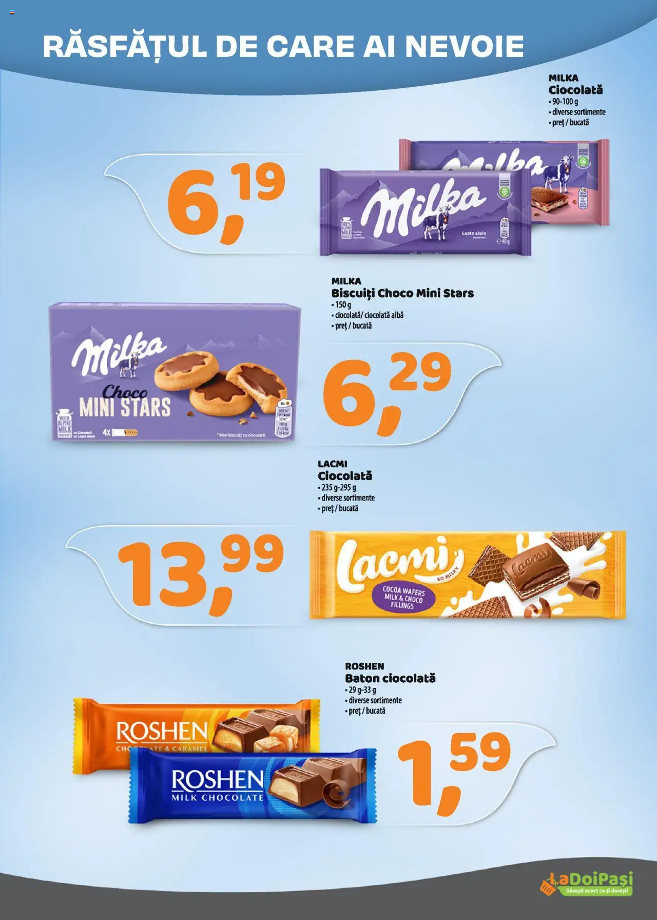 Catalog La Doi Pași 1 - 30 Octombrie 2025 | Pagina 4 | Produse: Lapte, Ciocolată, Biscuiți