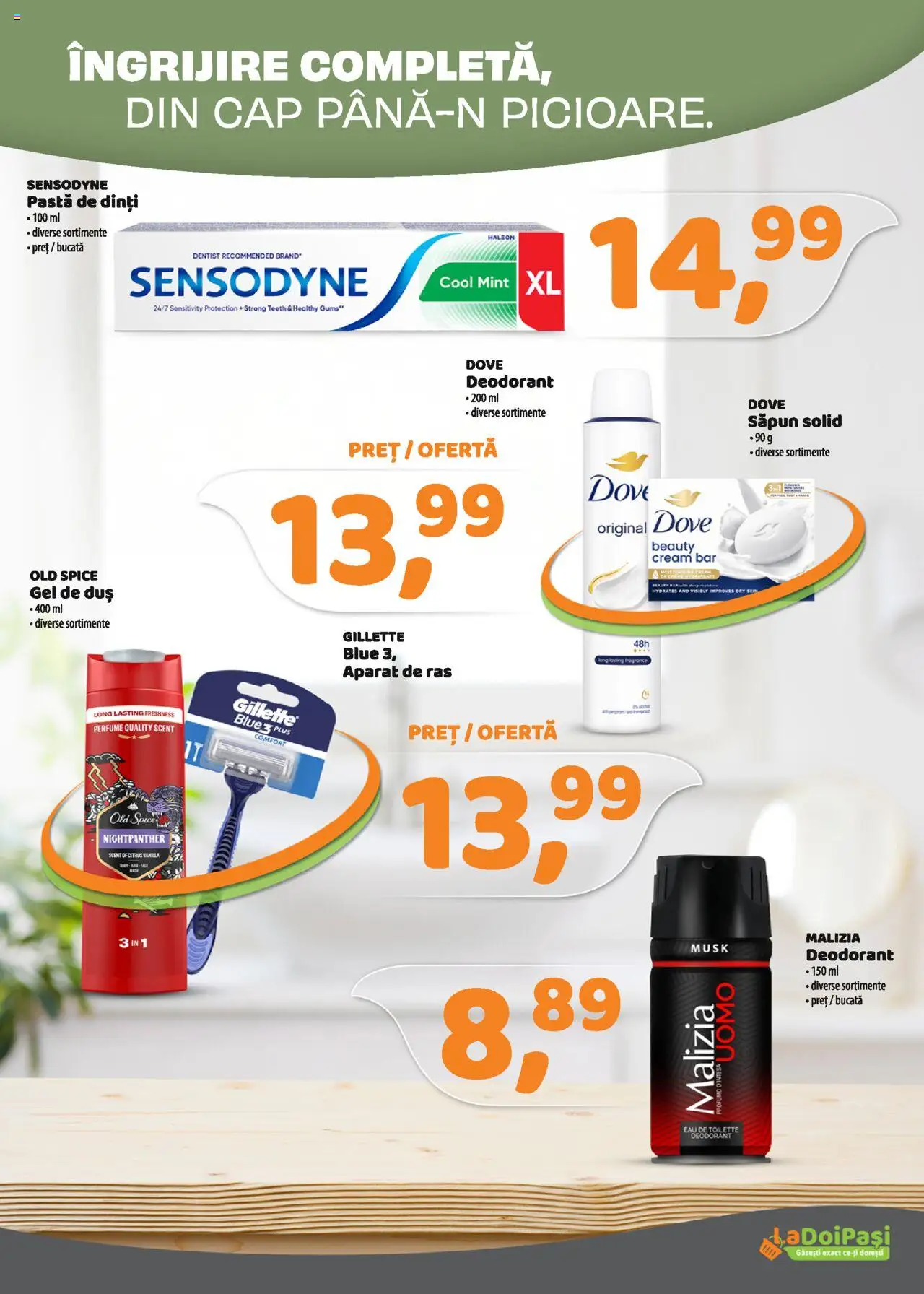 Catalog La Doi Pași 1 - 30 Octombrie 2025 | Pagina 9 | Produse: Duș, Gel de duș, Deodorant, Pastă de dinți