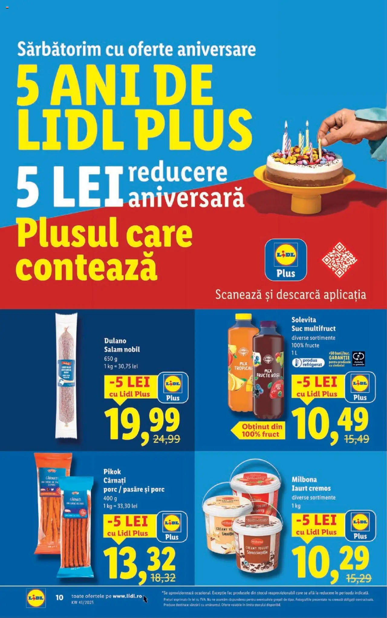 Catalog LIDL 6 - 11 Octombrie 2025 | Pagina 10 | Produse: Iaurt, Salam, Roșii, Fructe
