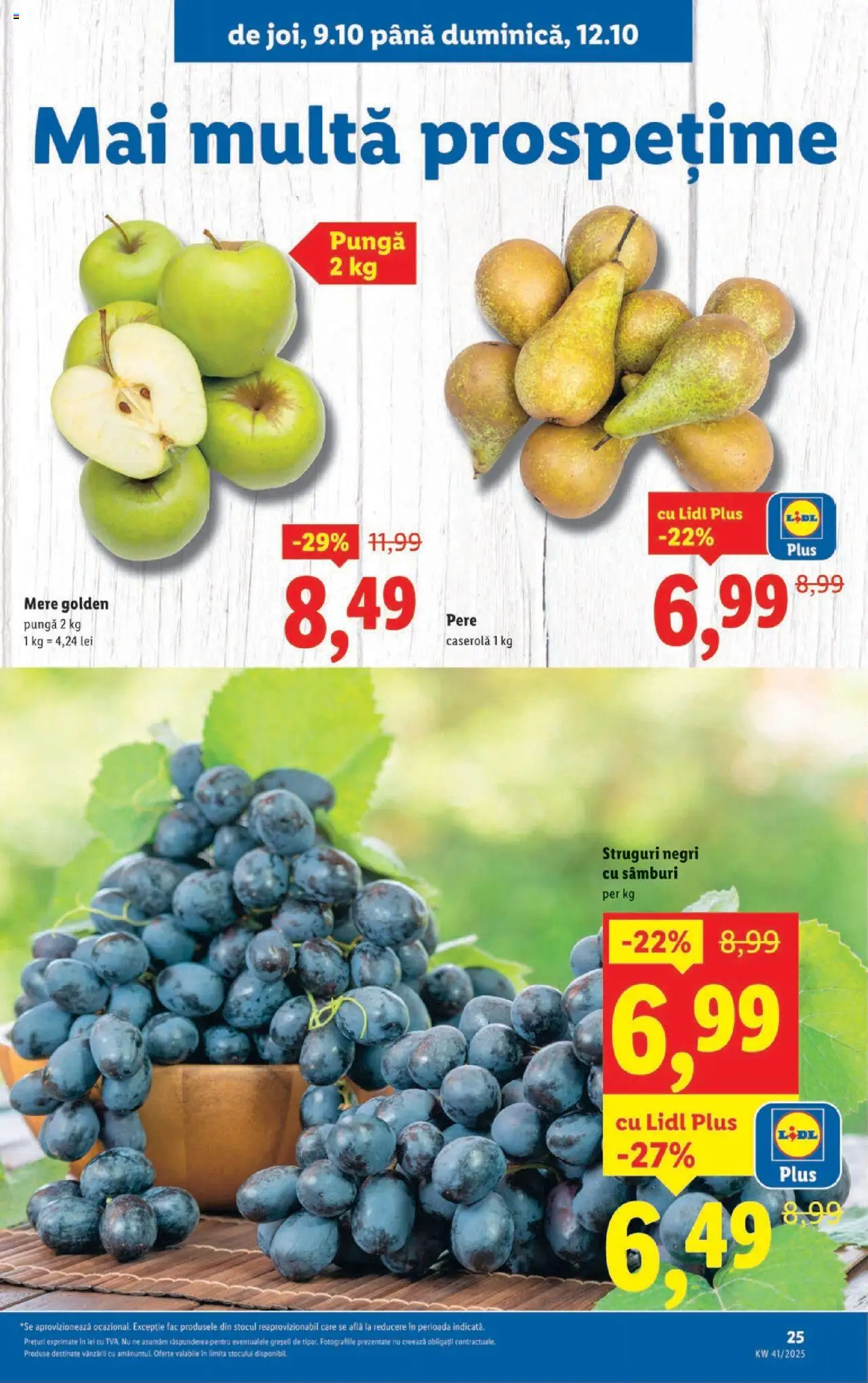 Catalog LIDL 6 - 11 Octombrie 2025 | Pagina 25 | Produse: Struguri, Pungă, Apple, Mere