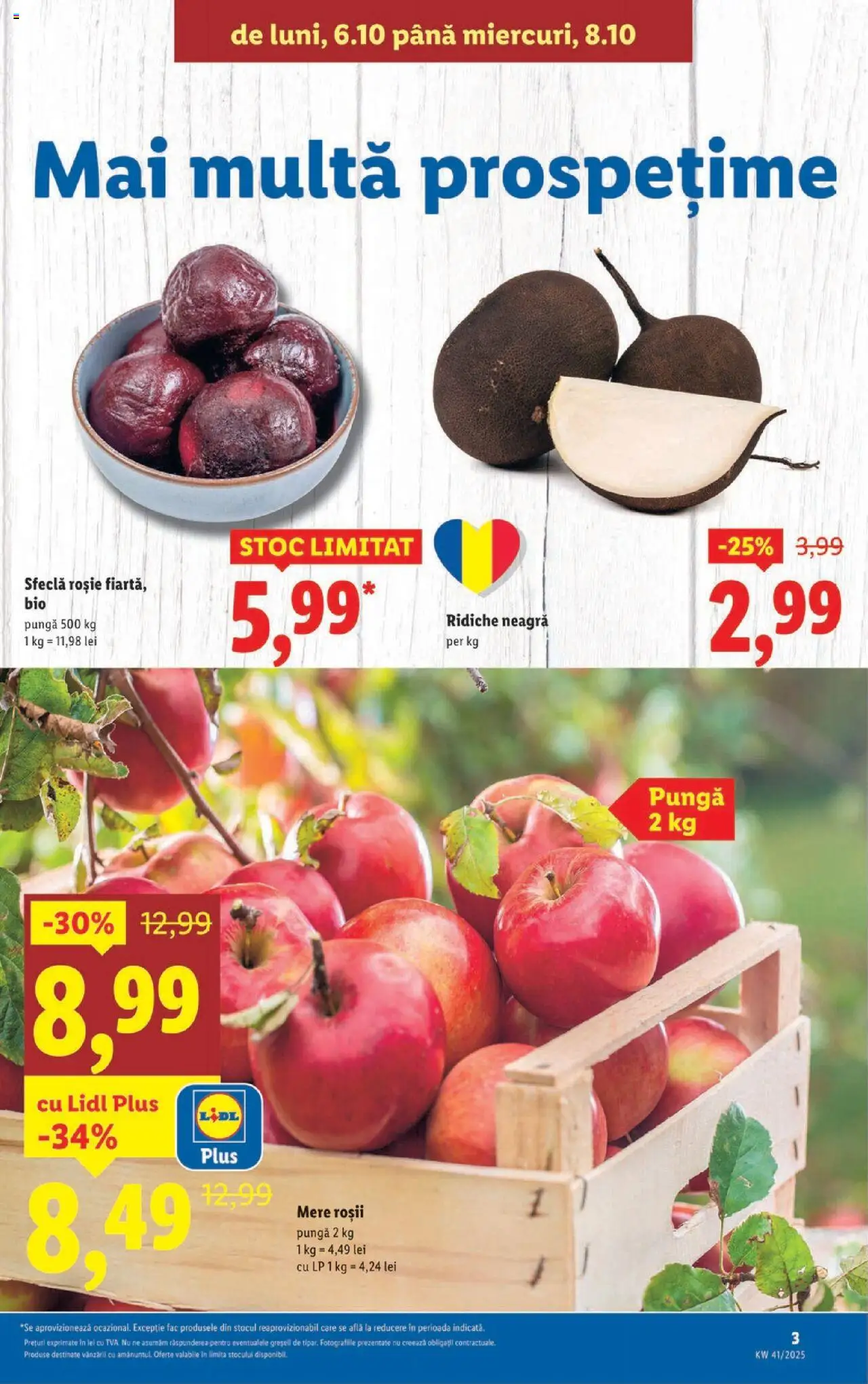Catalog LIDL 6 - 11 Octombrie 2025 | Pagina 3 | Produse: Şerit ödül, Pungă, Roșii, Sfeclă