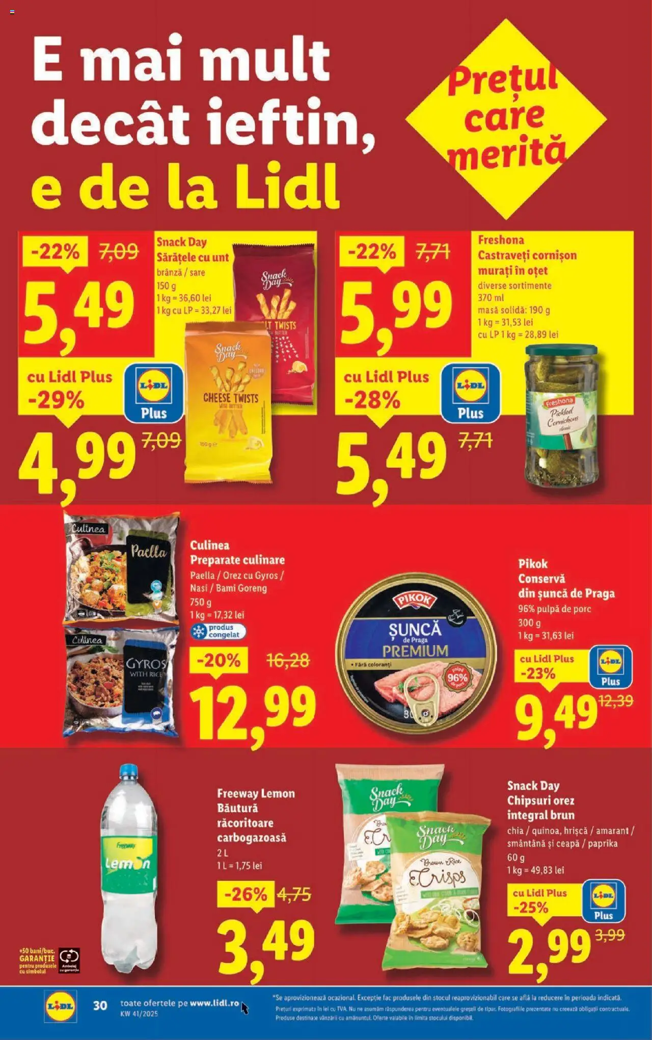 Catalog LIDL 6 - 11 Octombrie 2025 | Pagina 30 | Produse: Unt, Oțet, Șuncă, Ceapă