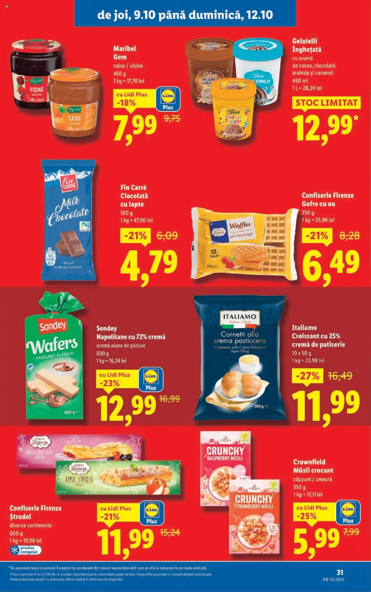 Catalog LIDL 6 - 11 Octombrie 2025 | Pagina 31 | Produse: Delgeç, Cam suyu, Gofre, Fructe