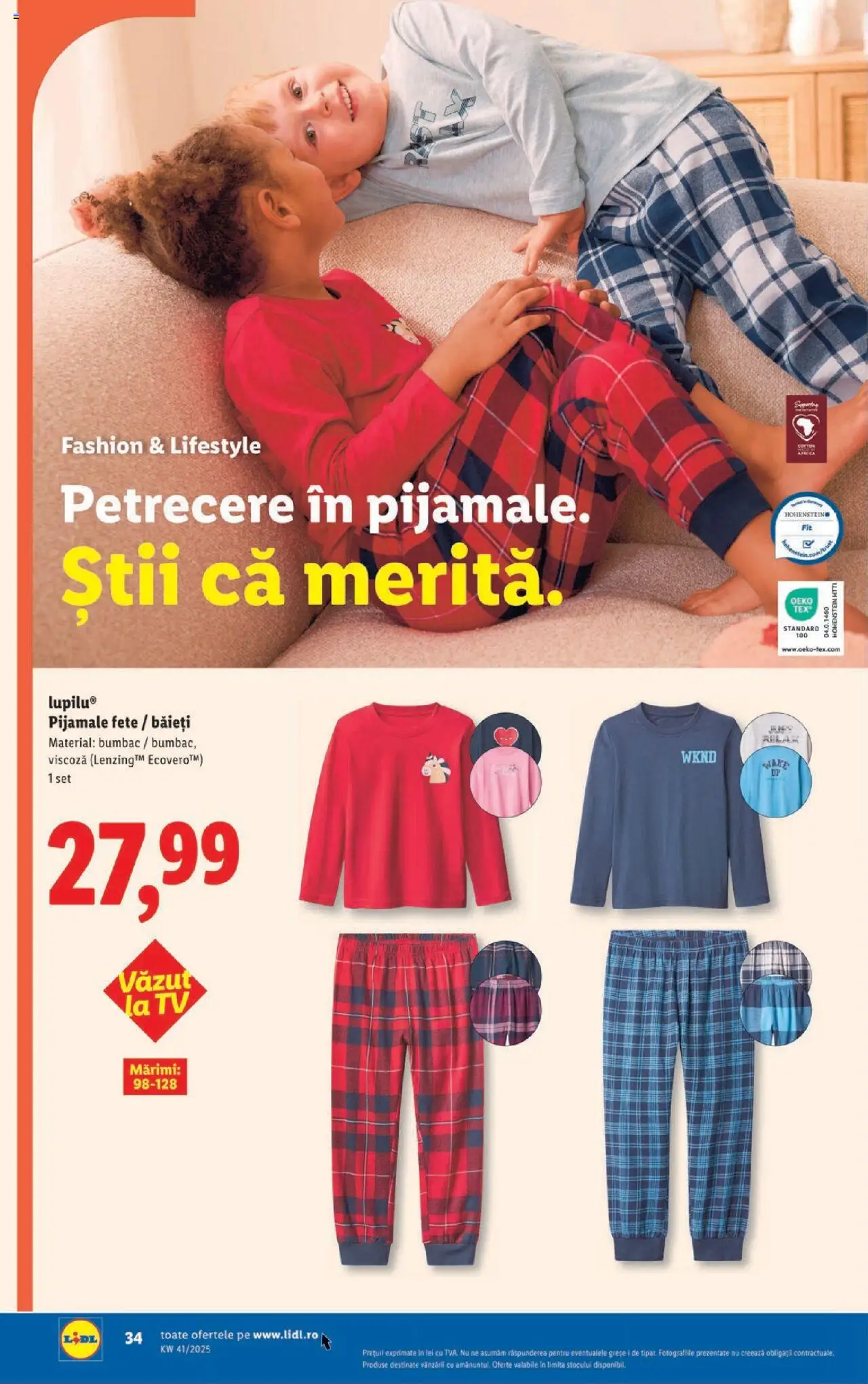 Catalog LIDL 6 - 11 Octombrie 2025 | Pagina 34 | Produse: Pijamale