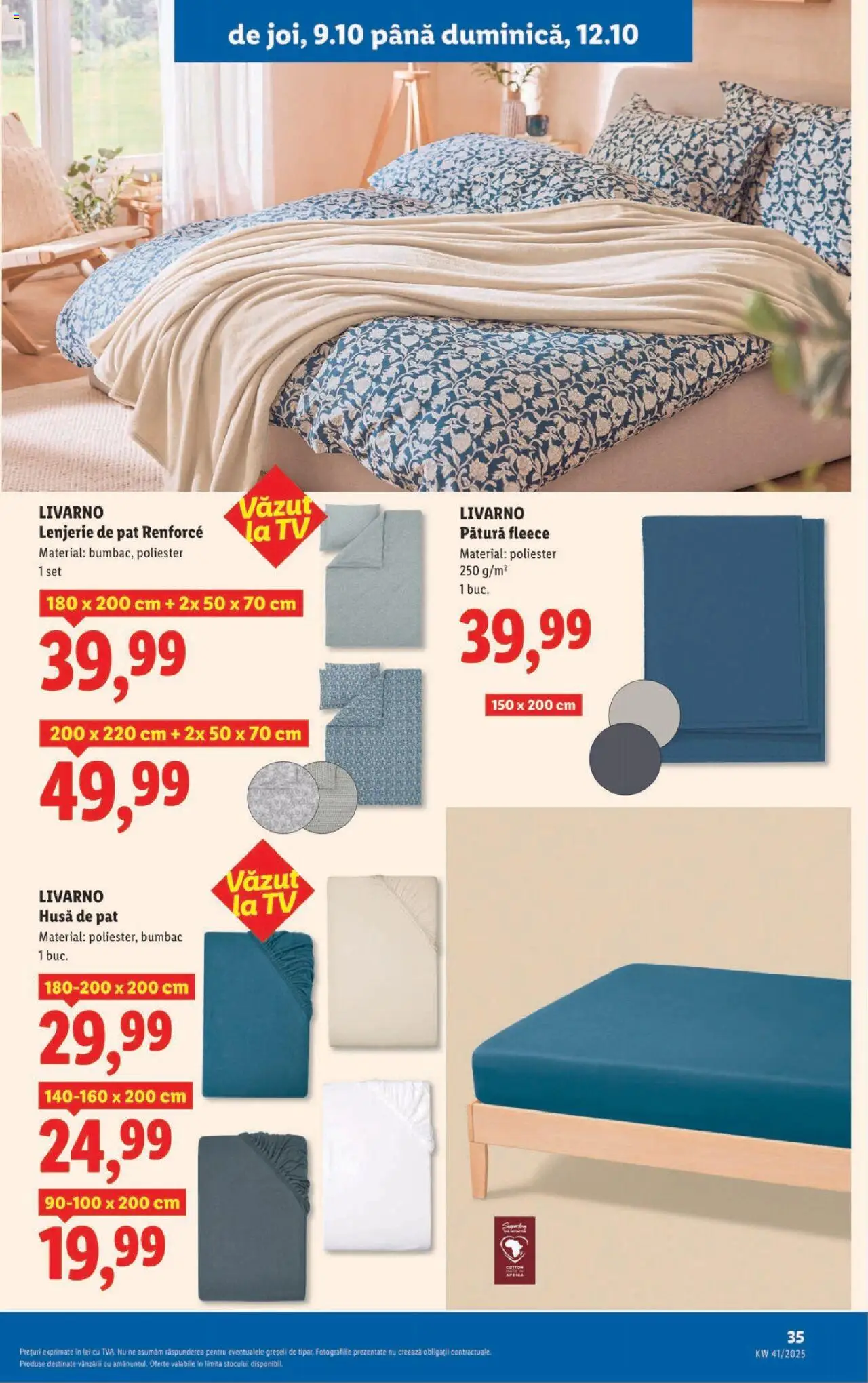 Catalog LIDL 6 - 11 Octombrie 2025 | Pagina 35 | Produse: Pat, Lenjerie de pat, Pătură
