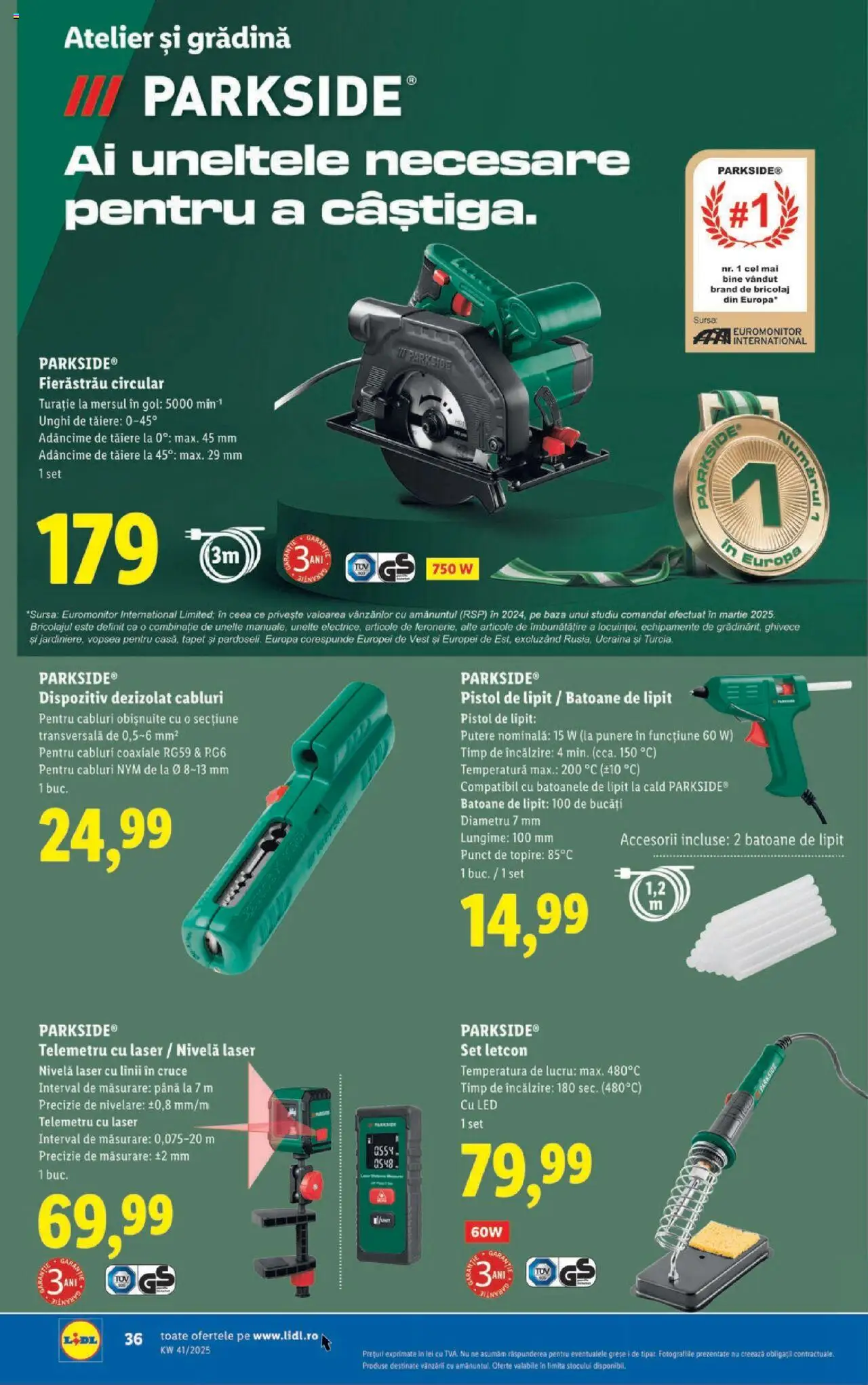 Catalog LIDL 6 - 11 Octombrie 2025 | Pagina 36 | Produse: Telemetru, Vopsea, Babak, Tapet