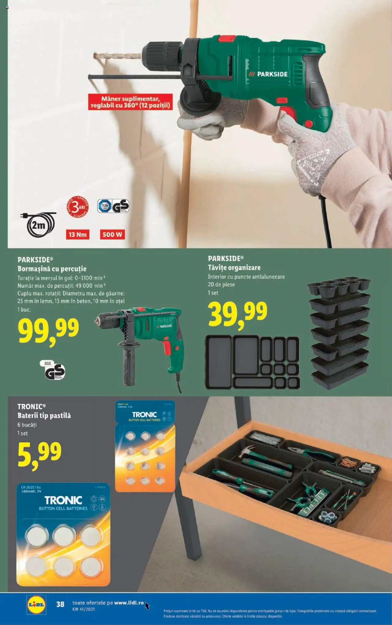 Catalog LIDL 6 - 11 Octombrie 2025 | Pagina 38 | Produse: Mâner, Baterii