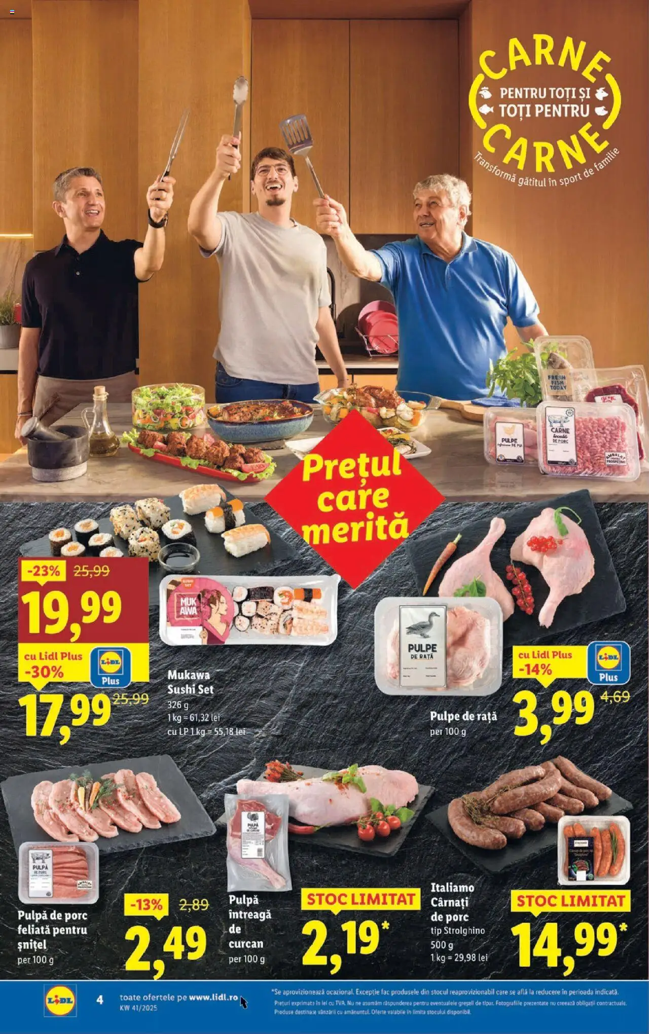 Catalog LIDL 6 - 11 Octombrie 2025 | Pagina 4 | Produse: Sushi, Rață, Kanca, Cârnați