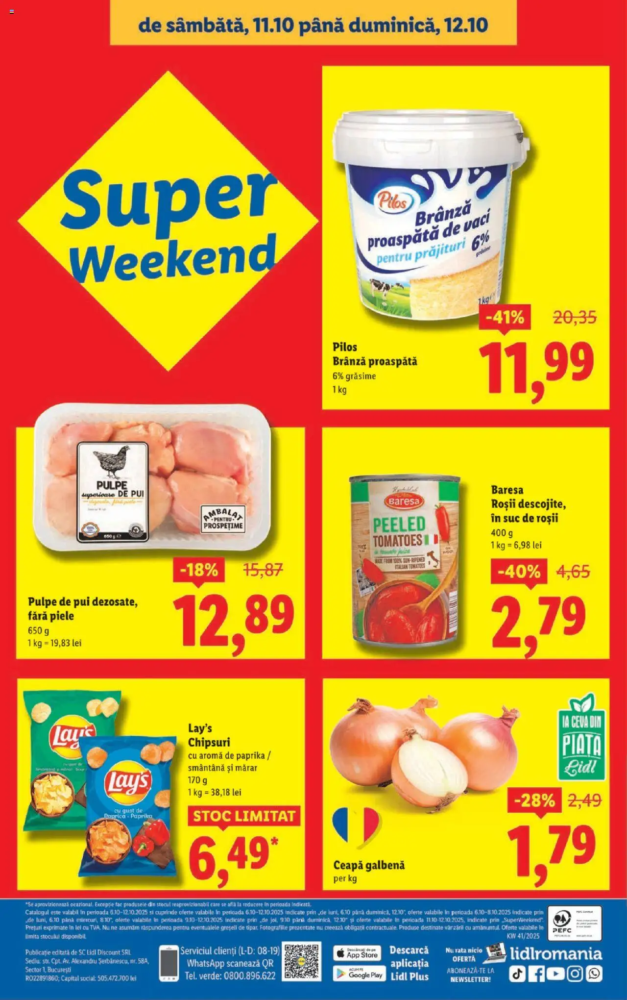 Catalog LIDL 6 - 11 Octombrie 2025 | Pagina 40 | Produse: Brânză, Suc, Chipsuri, Smântână