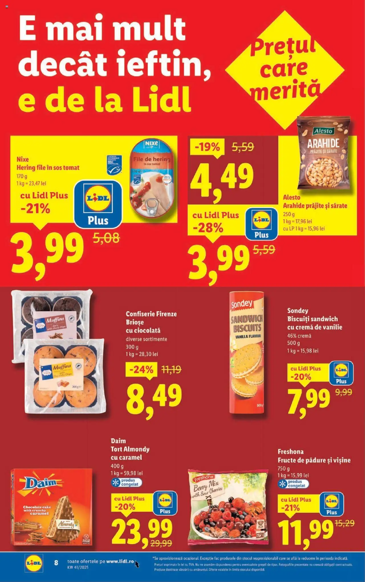 Catalog LIDL 6 - 11 Octombrie 2025 | Pagina 8 | Produse: Arahide, Tort, Ciocolată, Sos